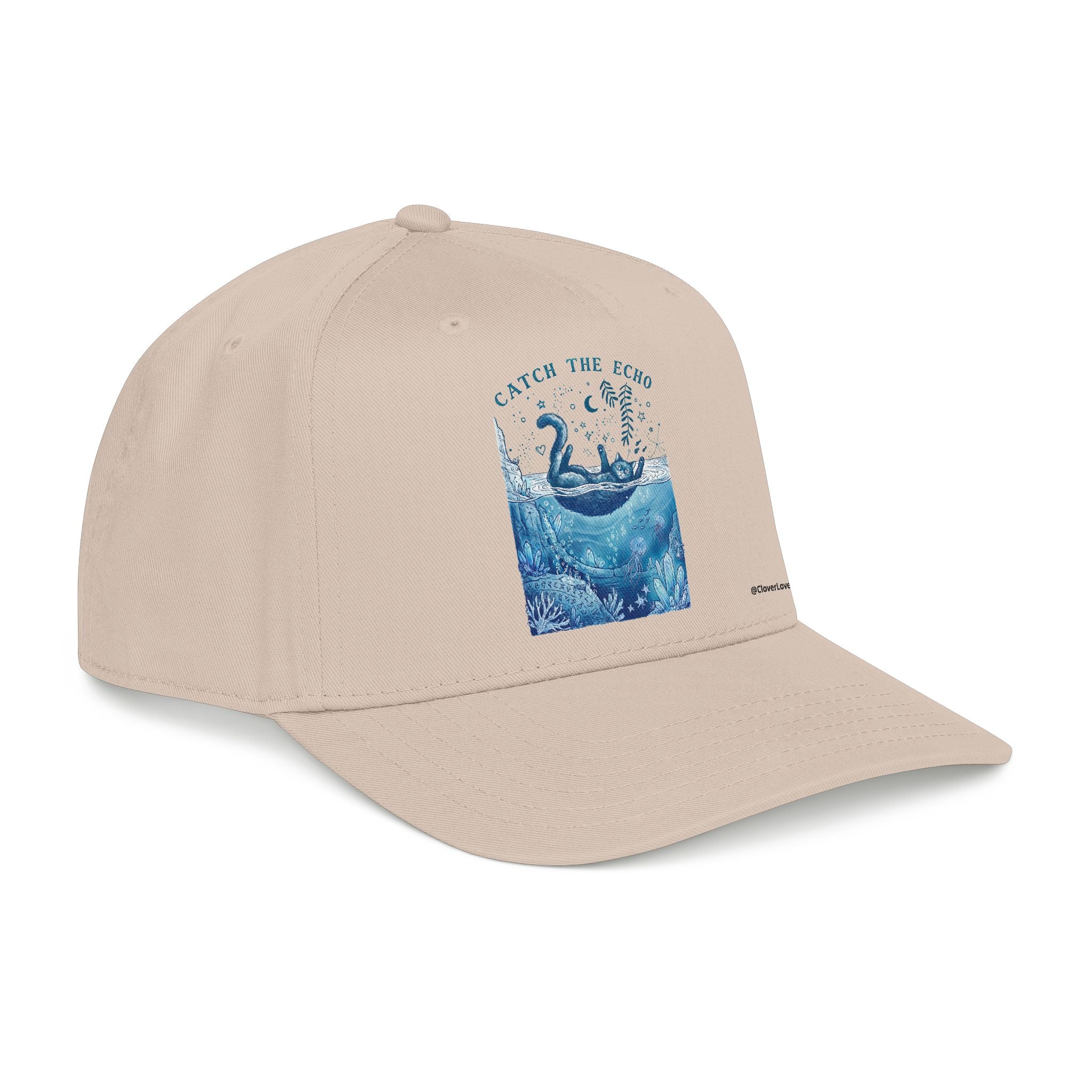 Ocean Cat Hat - Underwater Adventure Baseball Cap, Cute Cat Lover Gift, Marine Life Hat