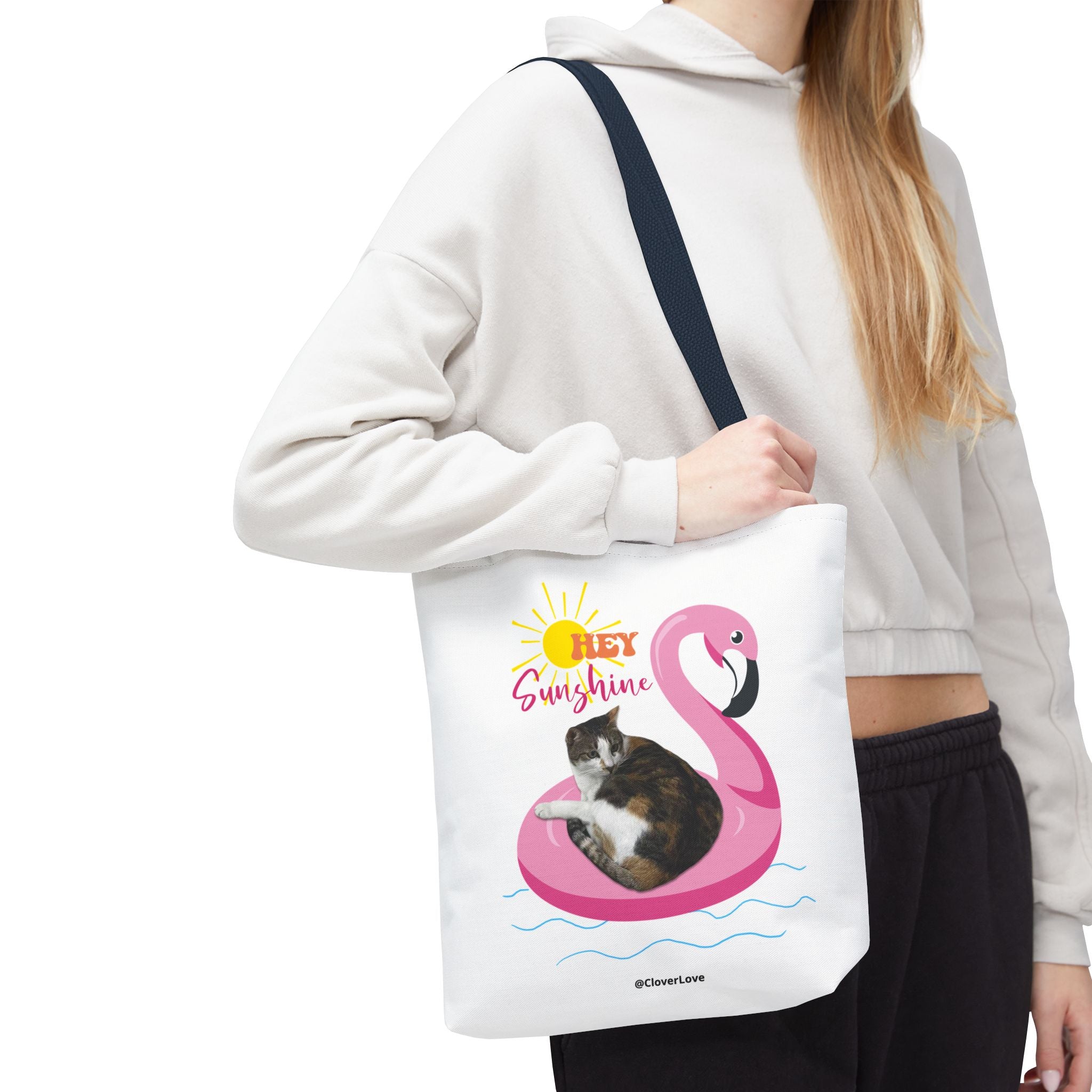 Custom Cat Tote Bag | Personalized Pet Photo Summer Bag