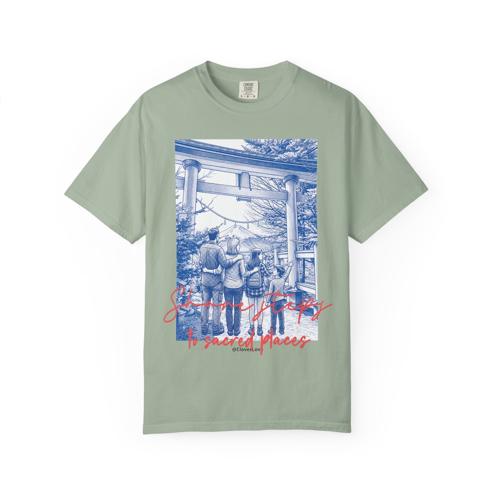 Custom Japan Landmark T-Shirt - Vintage Shrine Adventure Tee, Travel Lover Gift