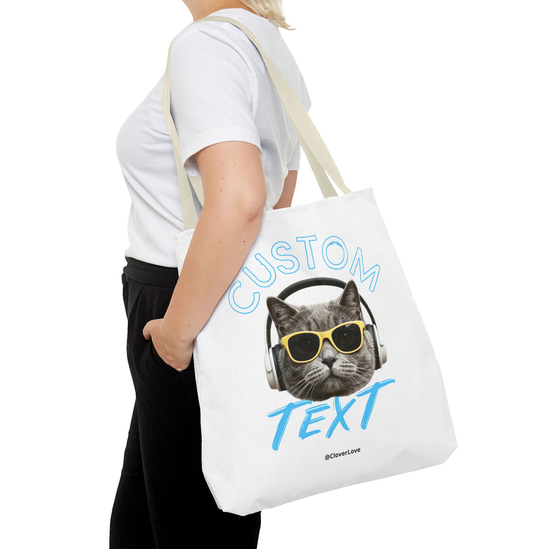 Summer Chill Cat Tote Bag | Funny Cat Lover Beach Bag