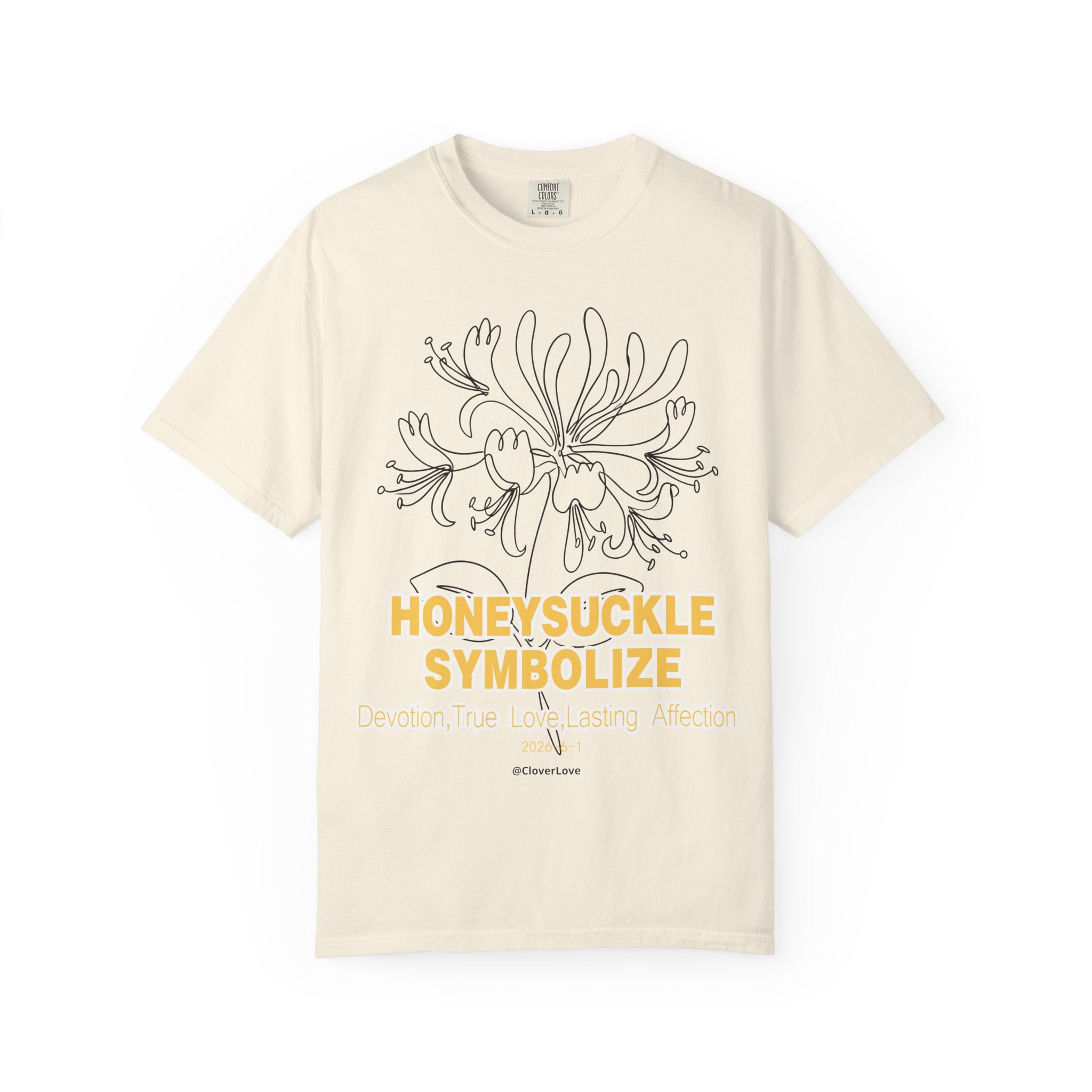 Honeysuckle Flower T-Shirt - Botanical Graphic Shirt for Flower Lovers
