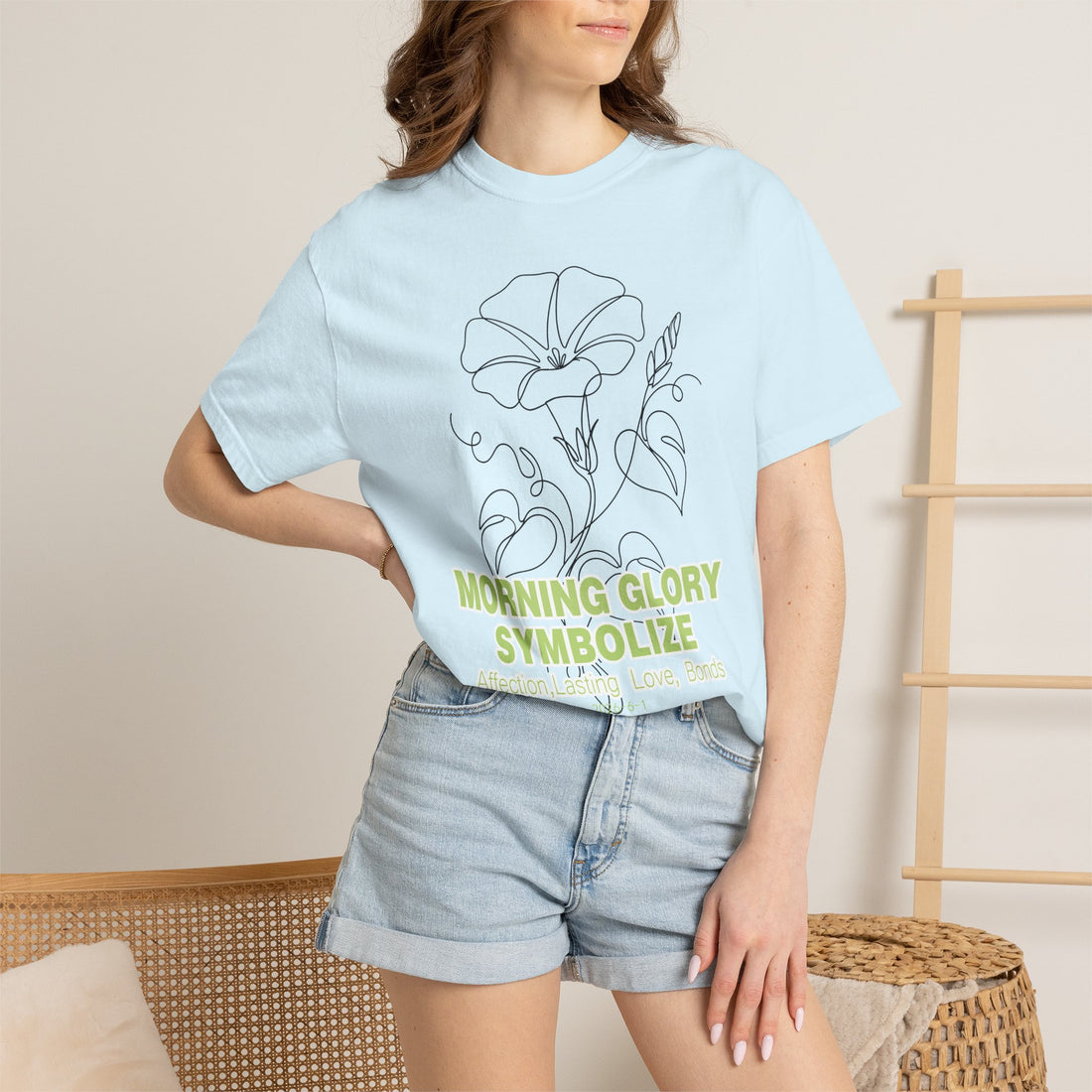 Morning Glory Flower T-Shirt - Botanical Graphic Shirt for Flower Lovers