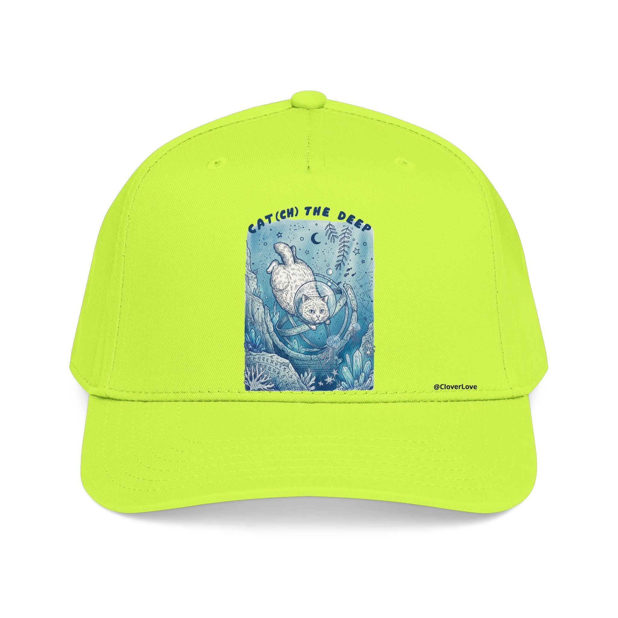 Deep Sea Cat Hat - Underwater Adventure Baseball Cap, Ocean Explorer Gift, Cat Lover Hat