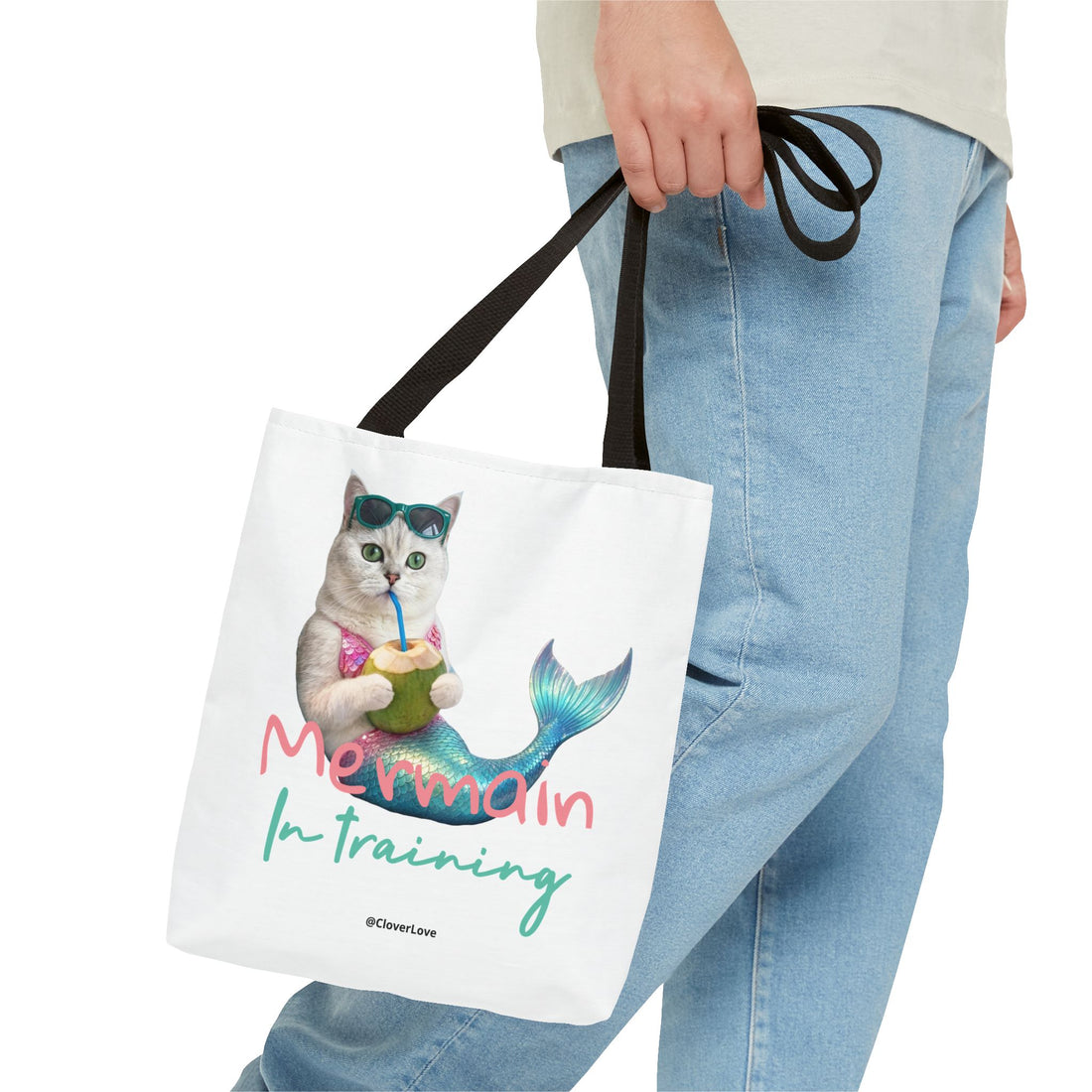 Custom Cat Tote Bag | Personalized Cat Photo Summer Canvas Bag