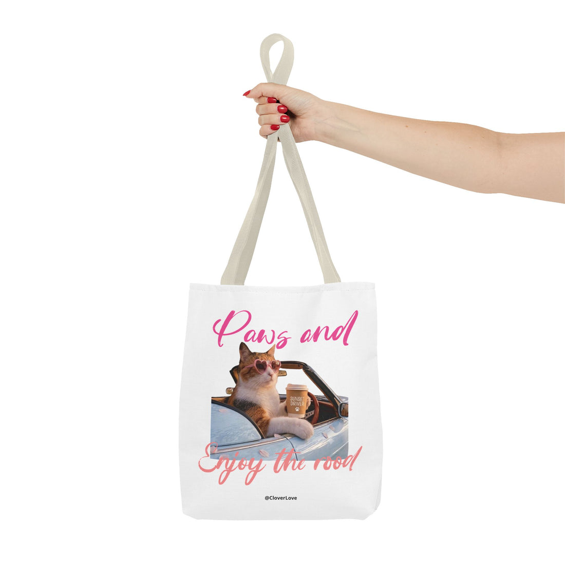 Cute Cat Tote Bag | Custom Cat Photo Personalized Canvas Bag