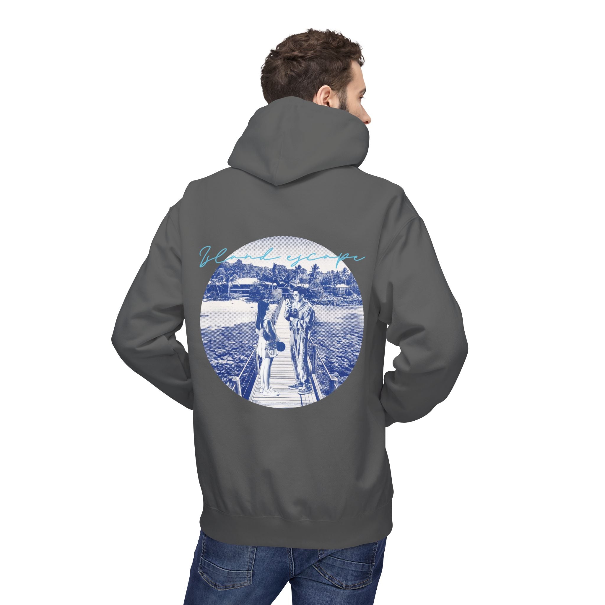 Tropical Vacation Hoodie | Romantic Beach Travel Graphic Sweatshirt