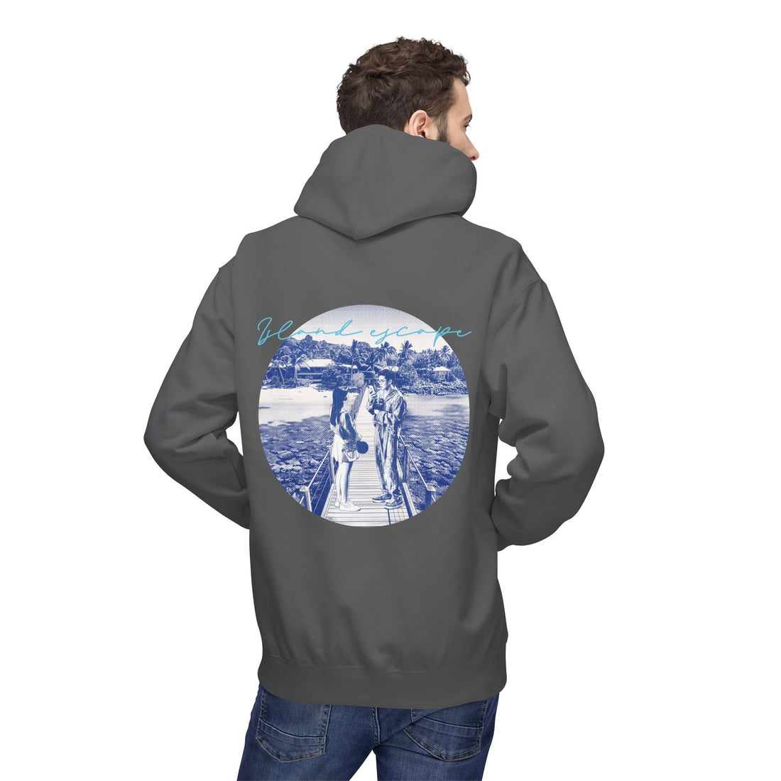 Tropical Vacation Hoodie | Romantic Beach Travel Graphic Sweatshirt