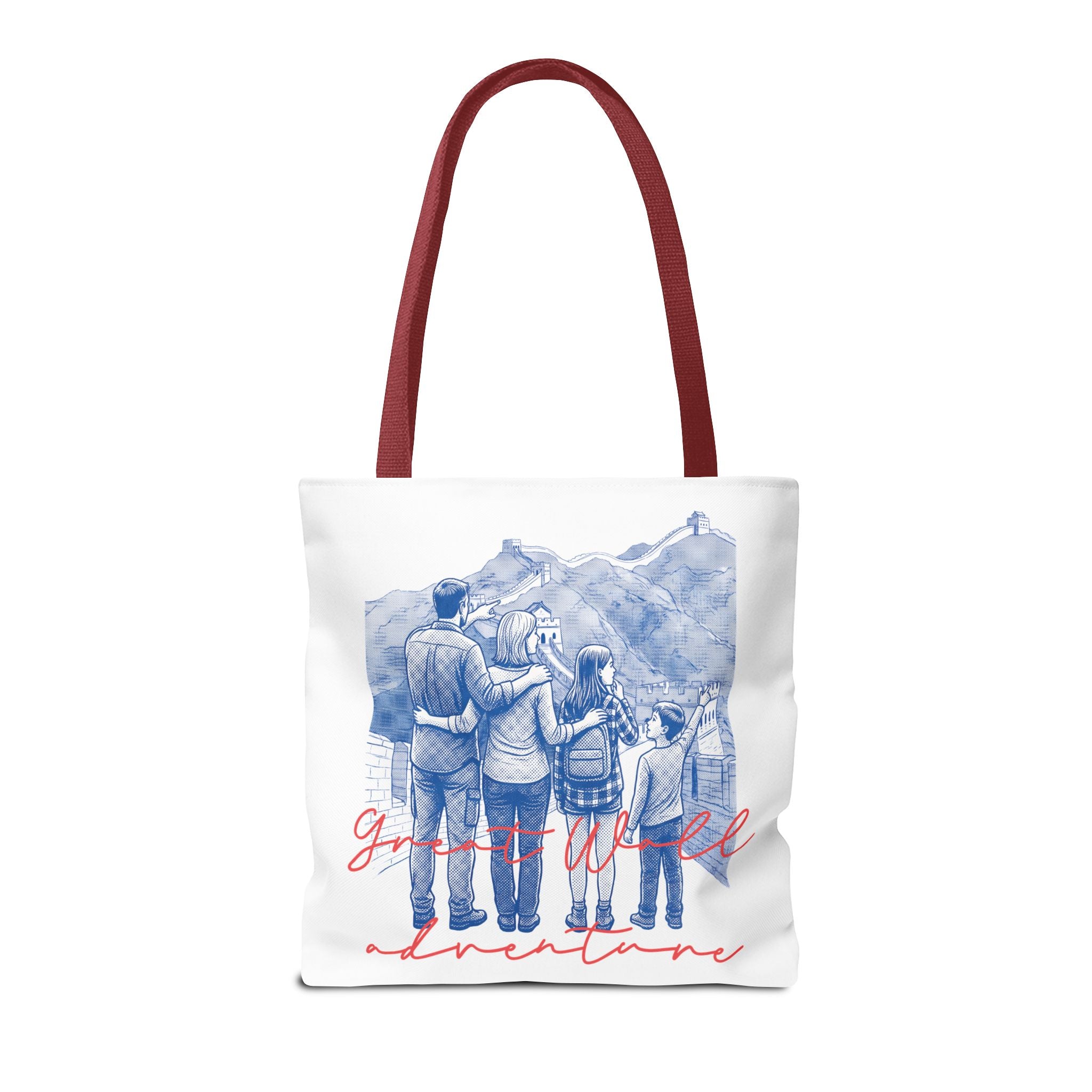 Great Wall of China Tote Bag, Family Travel Souvenir Bag, Landmark Canvas Tote