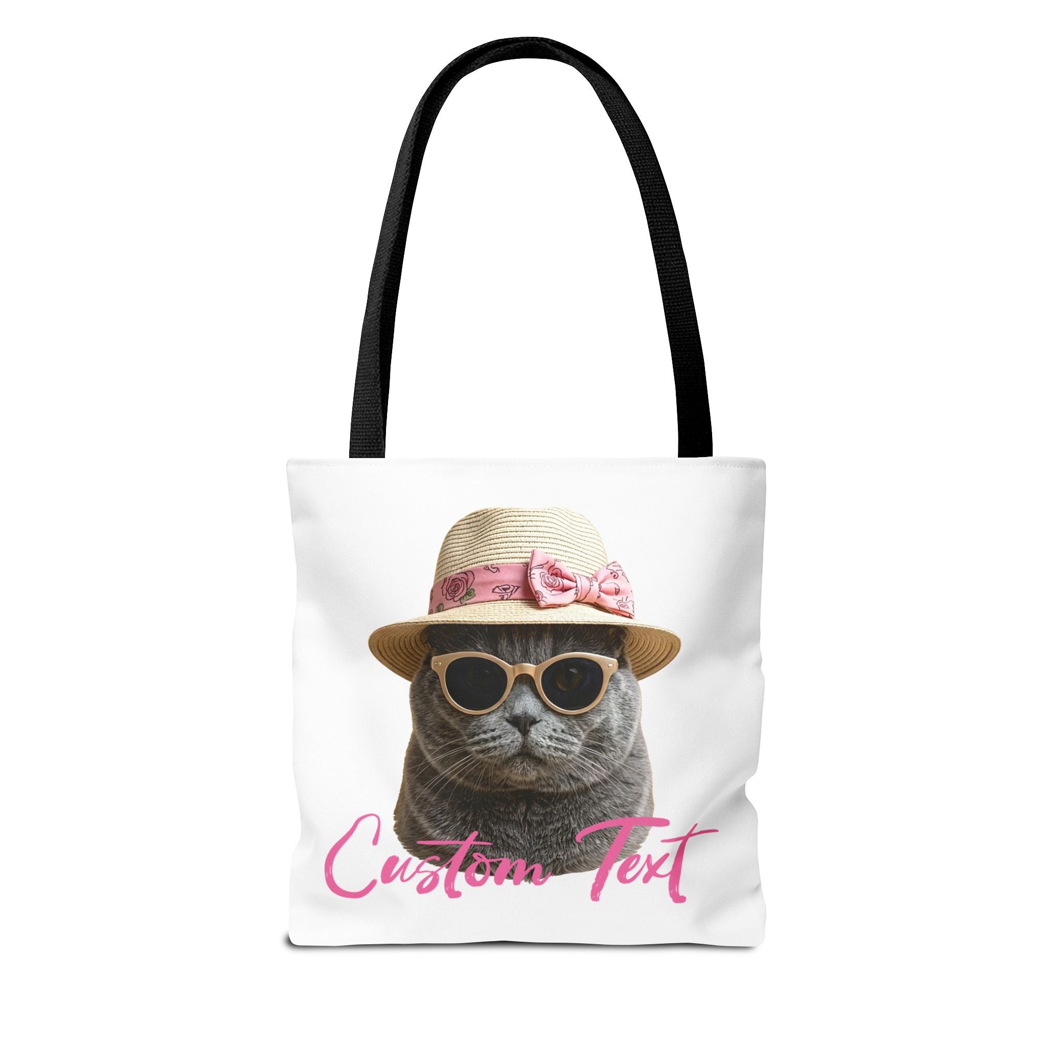 Summer Cat Tote Bag | Personalized Cat Photo Canvas Bag