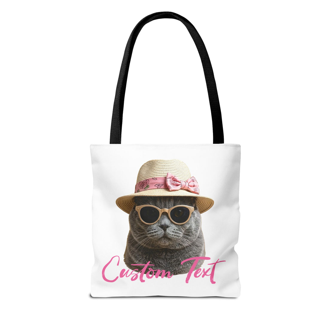 Summer Cat Tote Bag | Personalized Cat Photo Canvas Bag