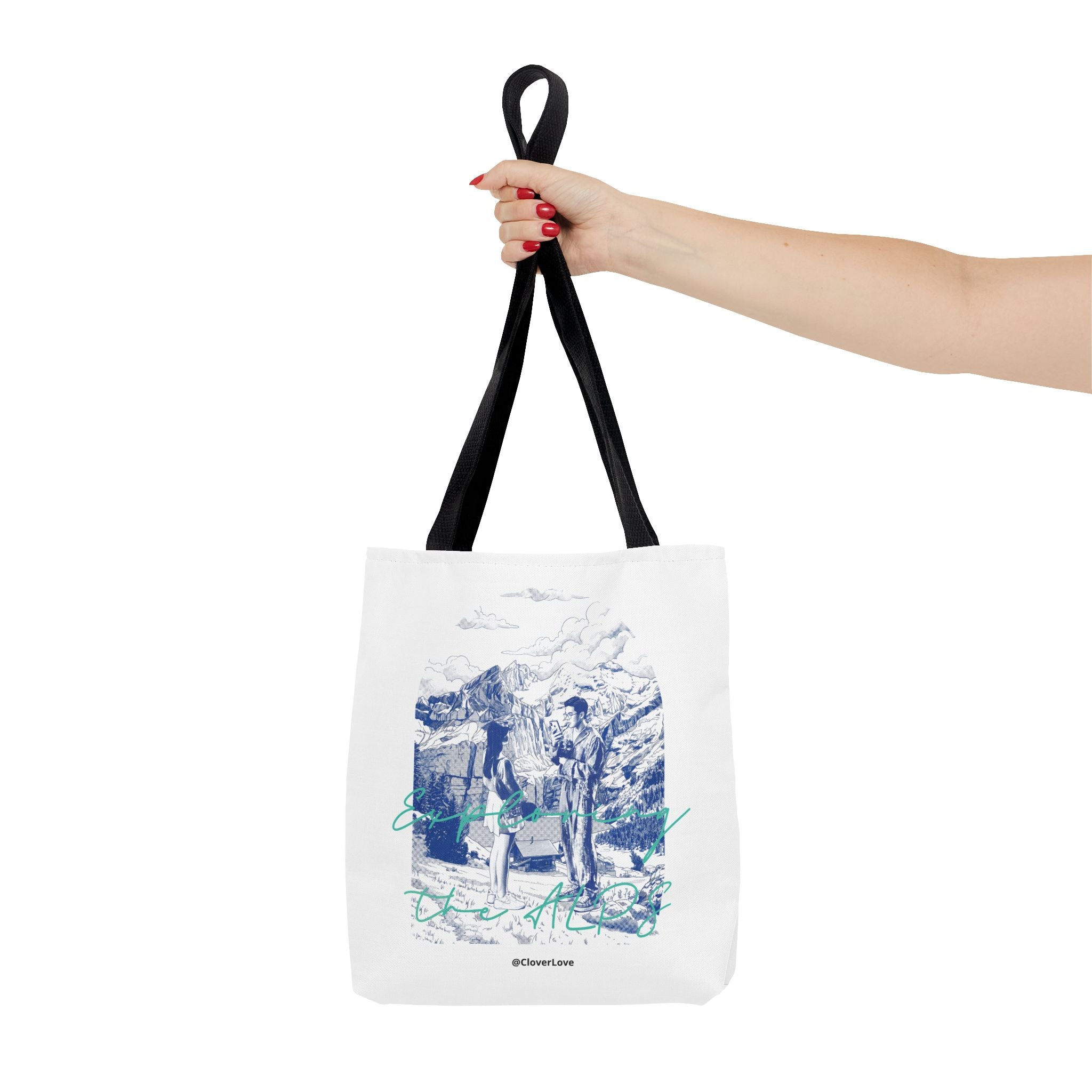 Travel Adventure Tote Bag | Vintage Mountain Explorer Canvas Bag
