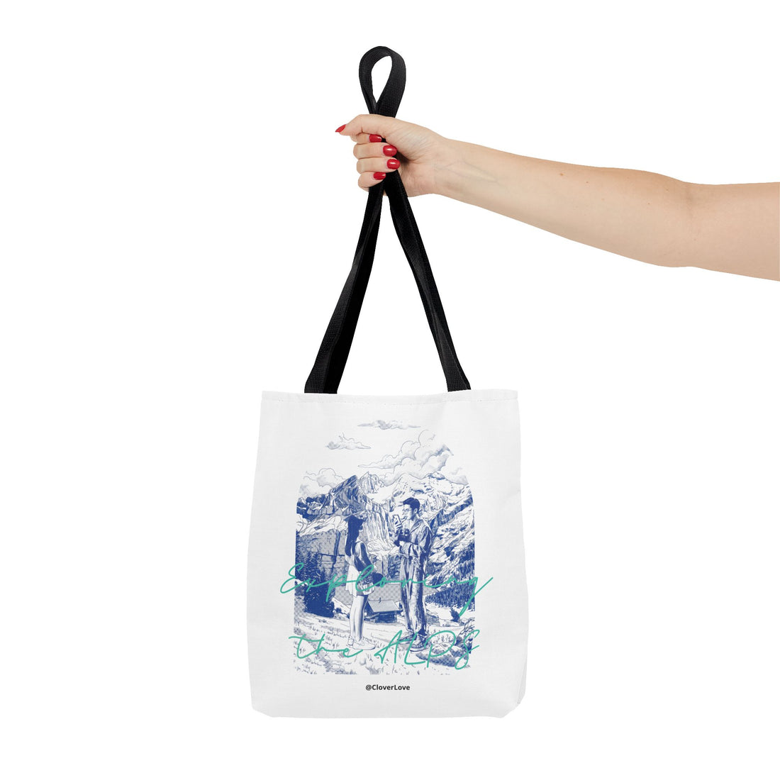 Travel Adventure Tote Bag | Vintage Mountain Explorer Canvas Bag