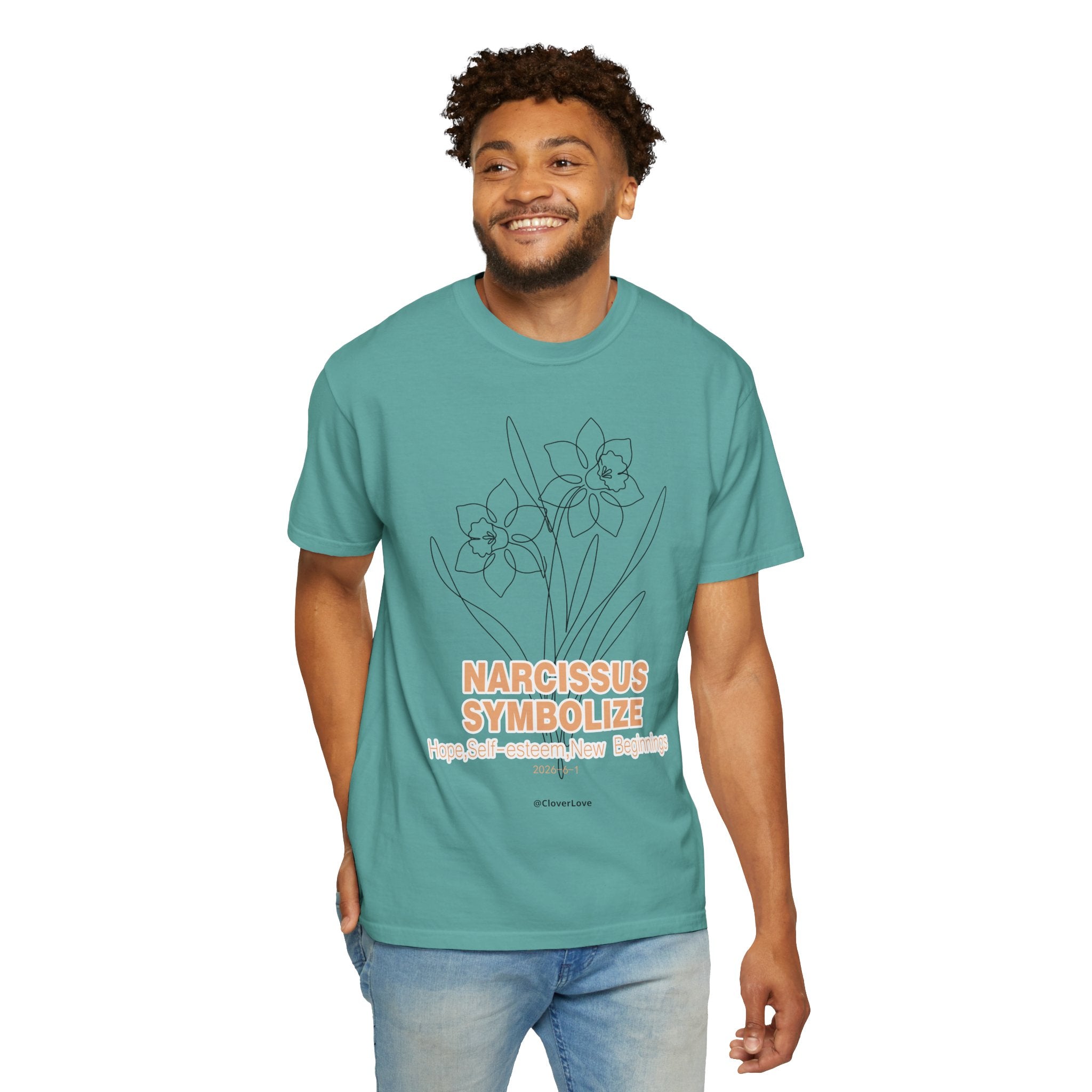 Narcissus Flower T-Shirt - Botanical Graphic Shirt for Flower Lovers