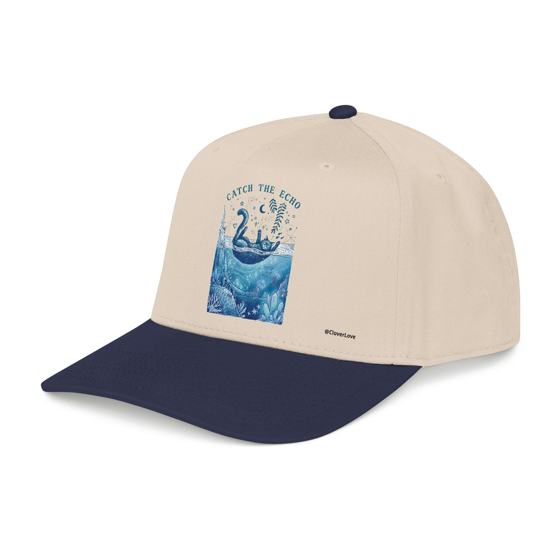 Ocean Cat Hat - Underwater Adventure Baseball Cap, Cute Cat Lover Gift, Marine Life Hat