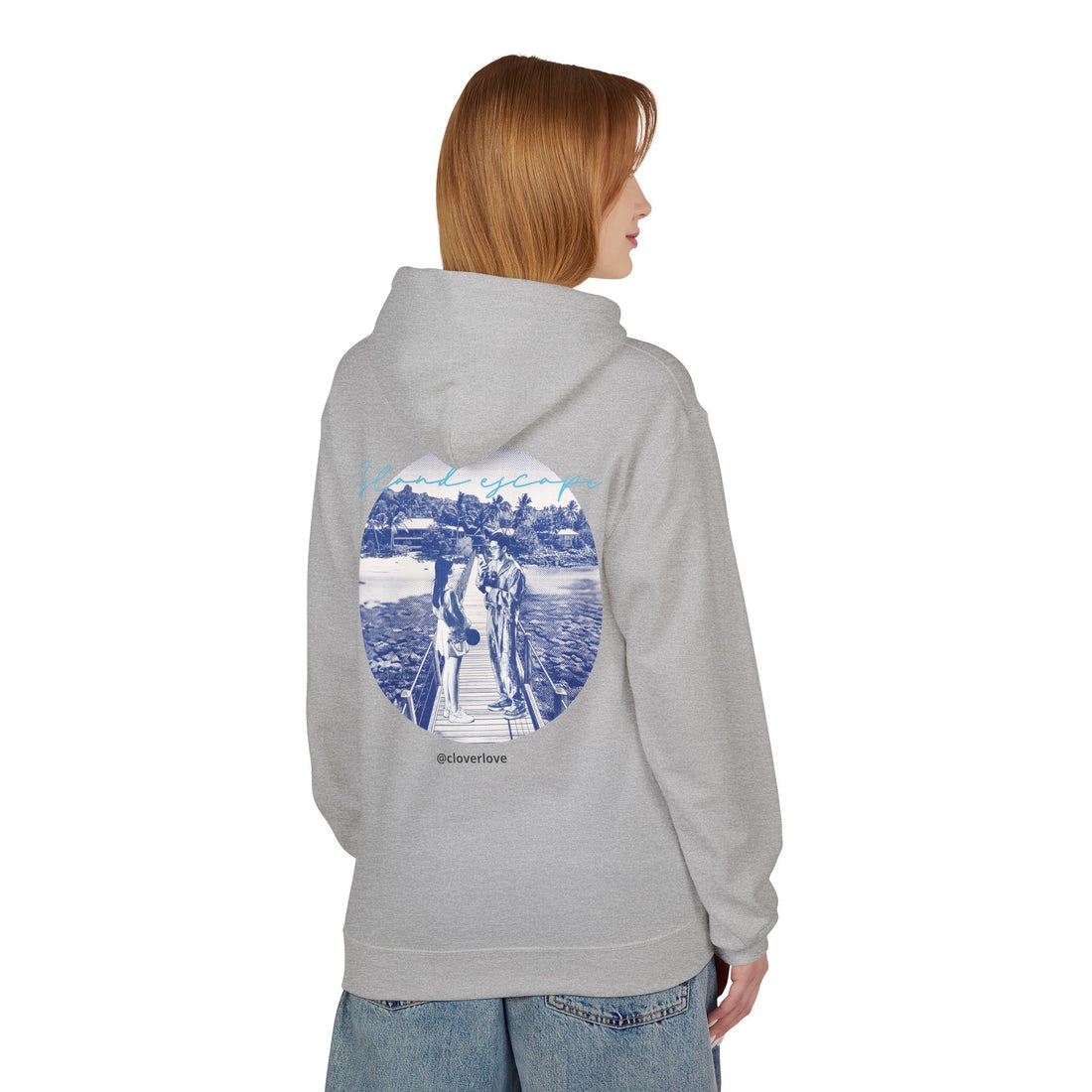 Kapuzenpulli für den Tropenurlaub | Romantisches Strandreise-Grafik-Sweatshirt