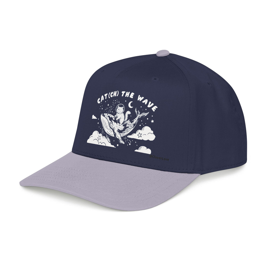 Ocean Cat Hat - Whale Adventure Baseball Cap, Cute Animal Dad Hat, Cat Lover Gift