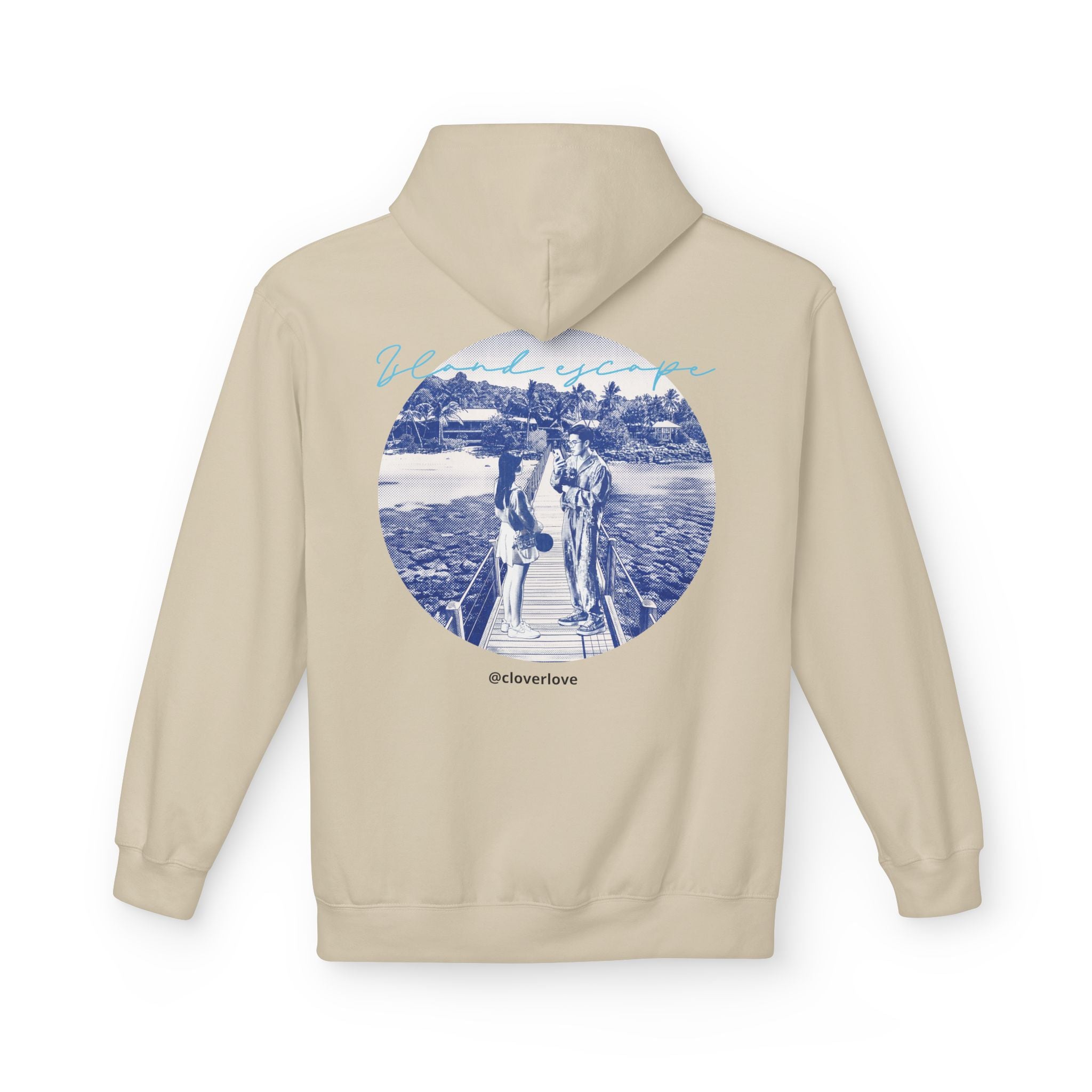Kapuzenpulli für den Tropenurlaub | Romantisches Strandreise-Grafik-Sweatshirt