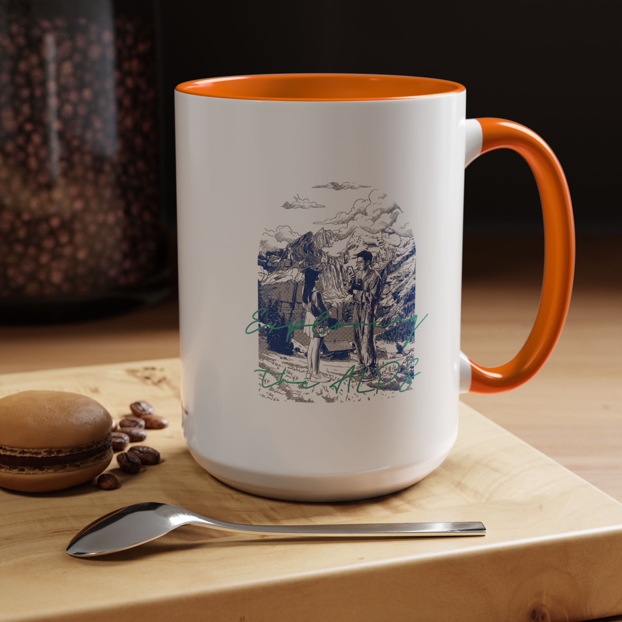 Explore The Alps Travel Mug - Mountain Adventure Coffee Cup