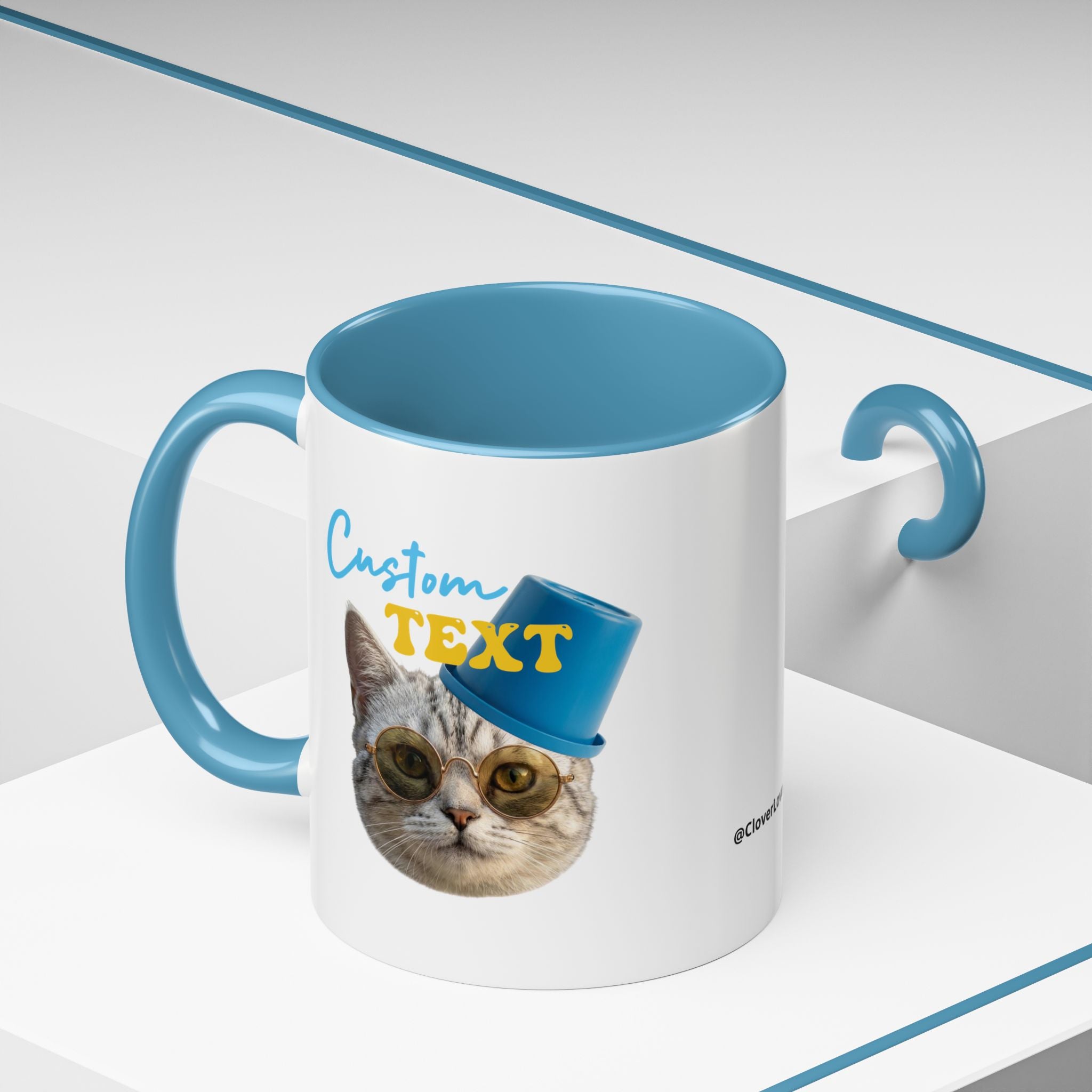 Funny Summer Cat Mug | Personalized Beach Cat Coffee Cup With Custom Text
