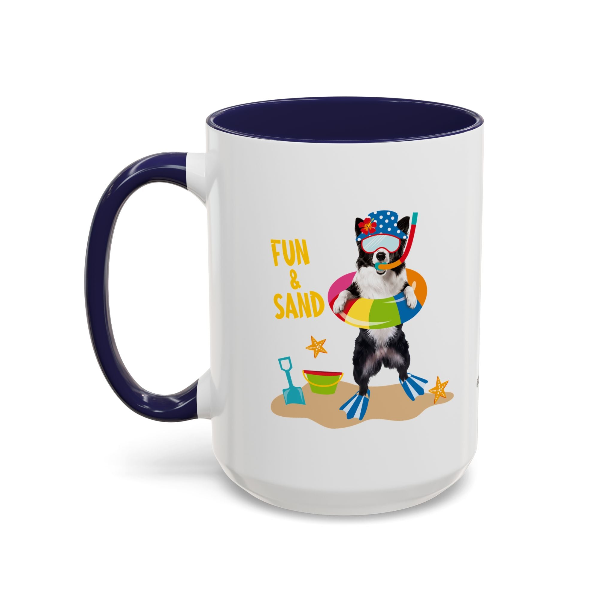 Summer Diving Dog Mug | Personalized Dog Photo Coffee Cup With Custom Text