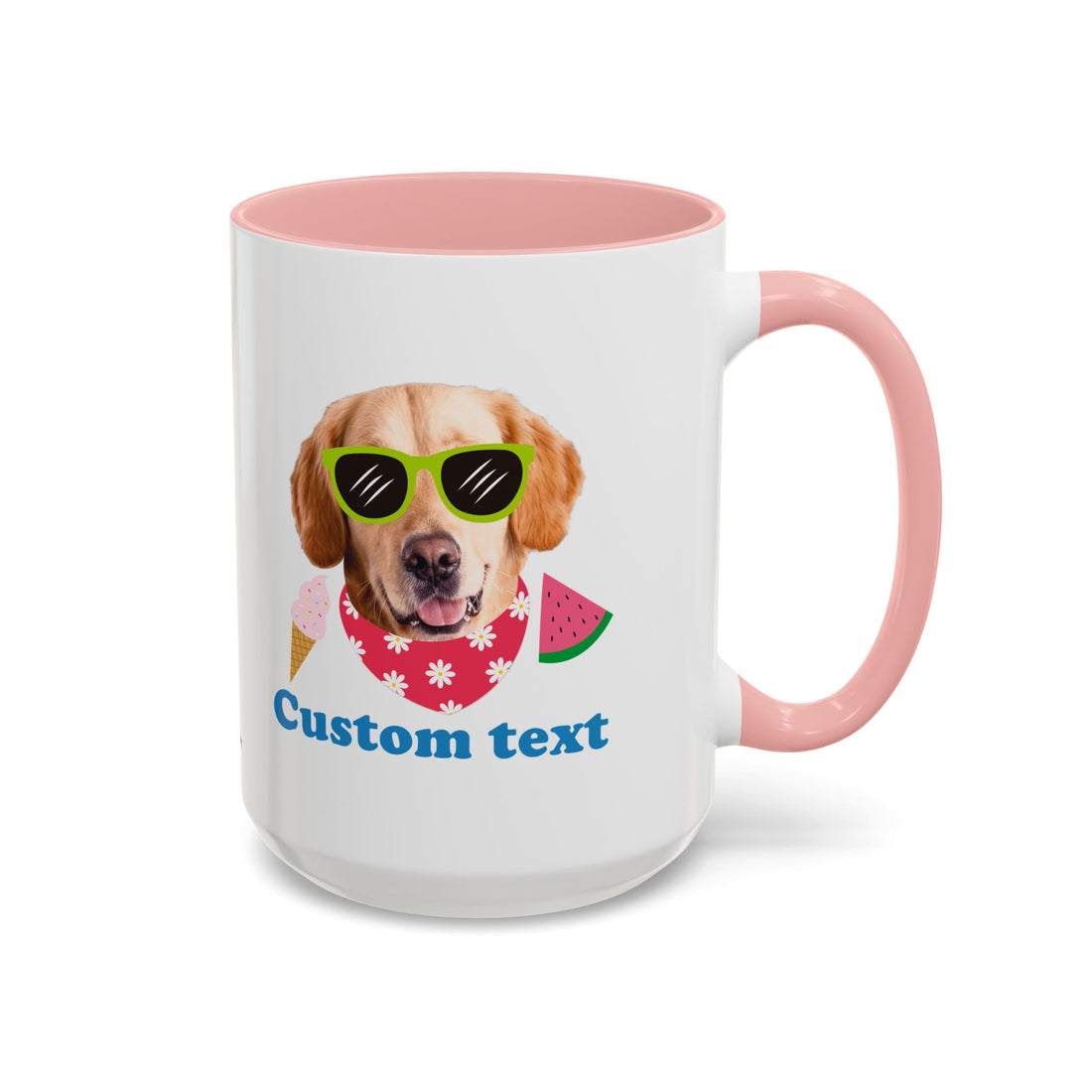 Süße Sommer Hunde-Tasse | Personalisierte Hunde-Foto-Kaffeetasse mit individuellem Text