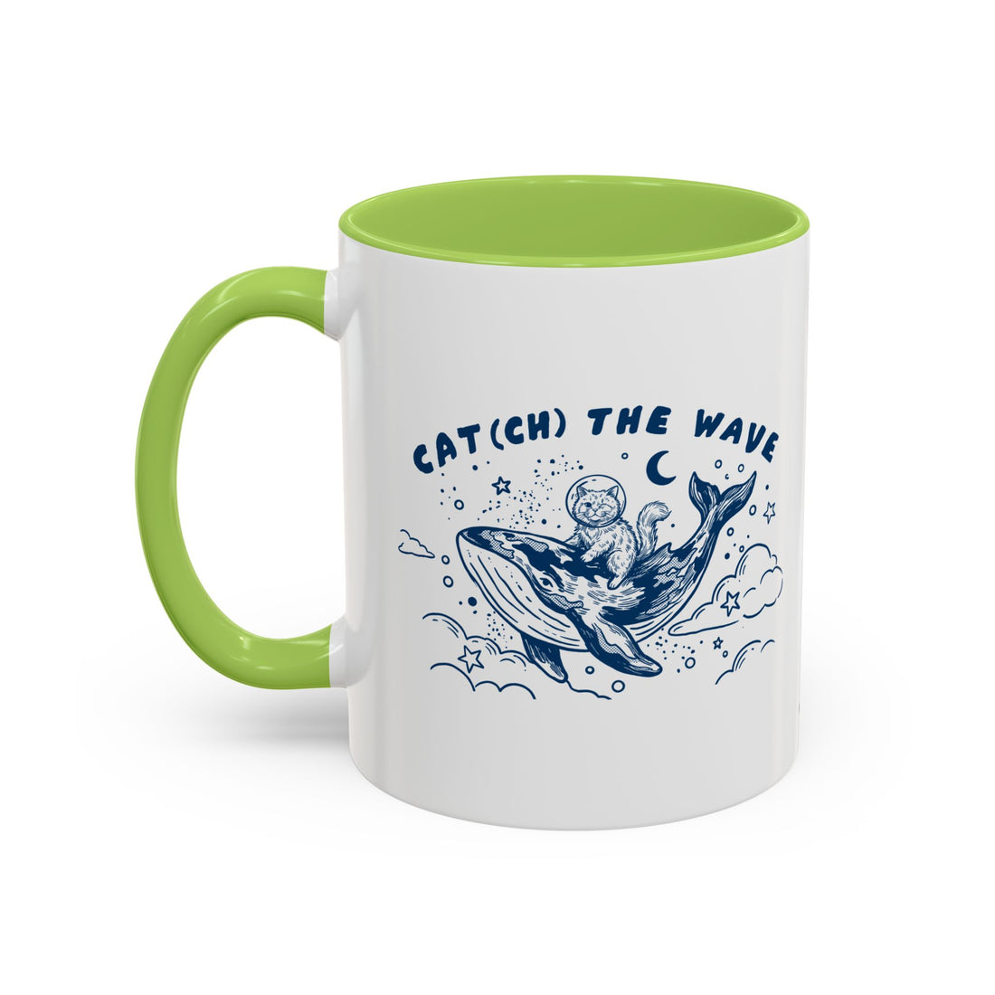 Cat's Wave Adventure Mug - Cute Cat Whale Ocean Coffee Cup