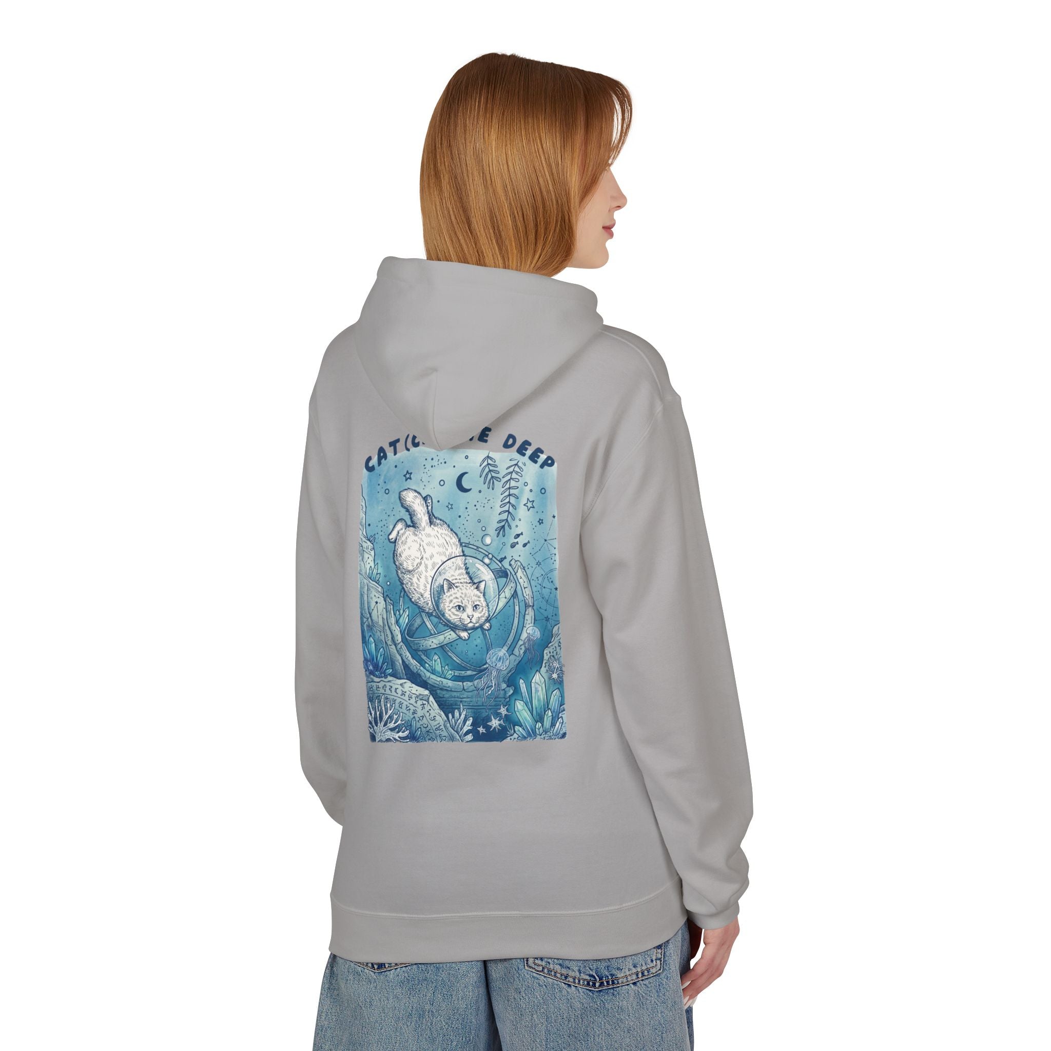 Cat Deep Sea Adventure Hoodie | Vintage Ocean Explorer Graphic Sweatshirt