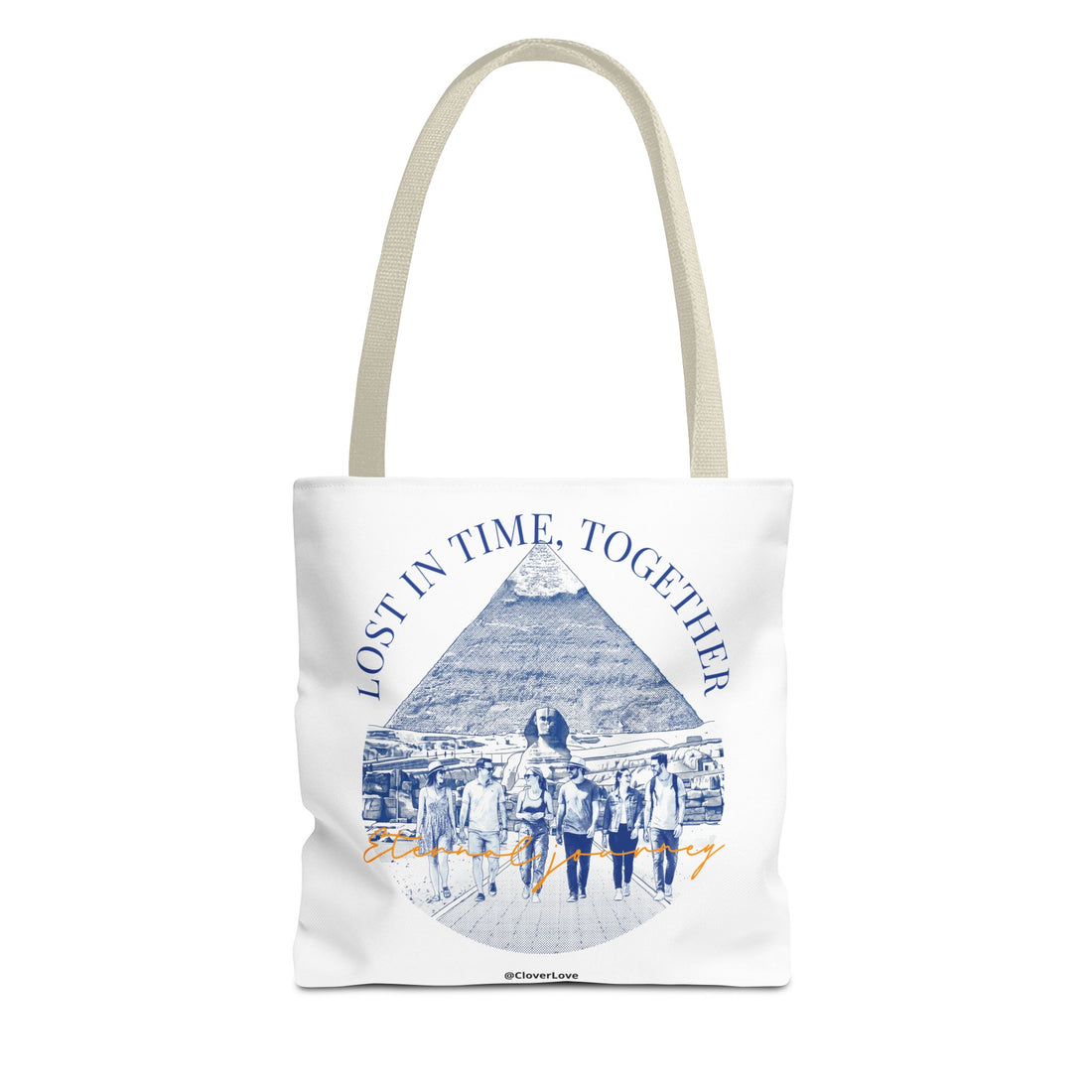 Egypt Pyramid Tote Bag | Vintage Travel Explorer Canvas Bag