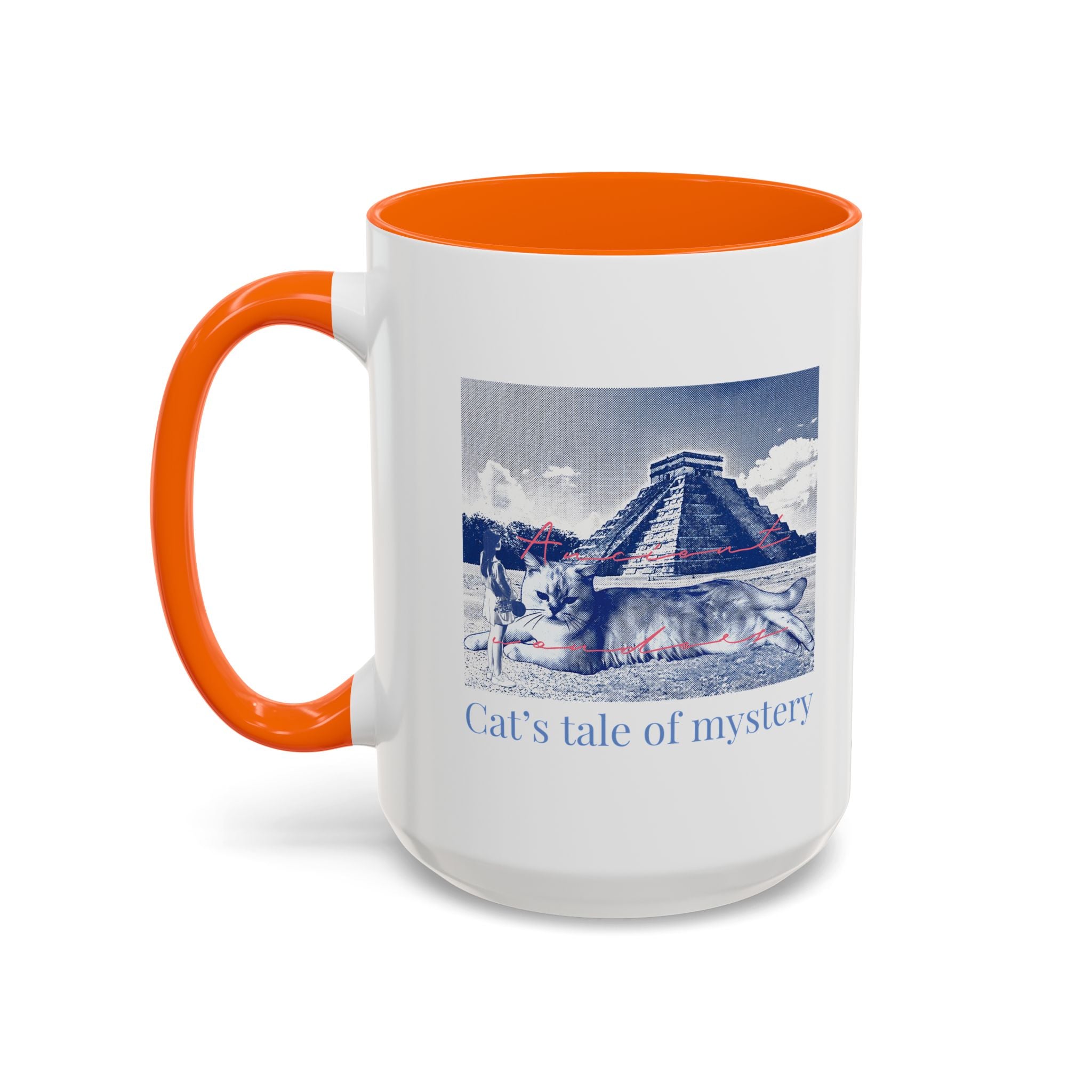 Chichen Itza Cat Travel Mug - Mexico Landmark Coffee Cup for Cat Lovers