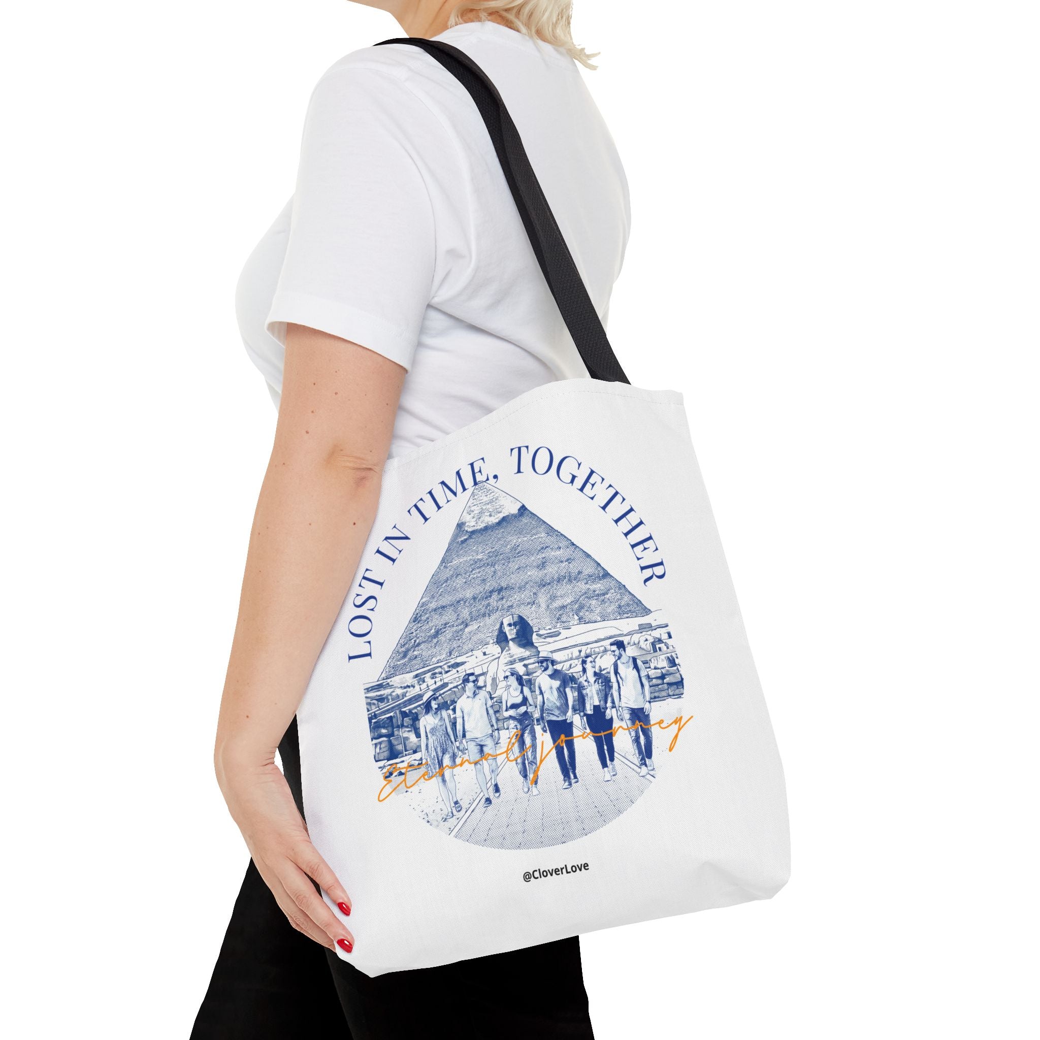 Egypt Pyramid Tote Bag | Vintage Travel Explorer Canvas Bag
