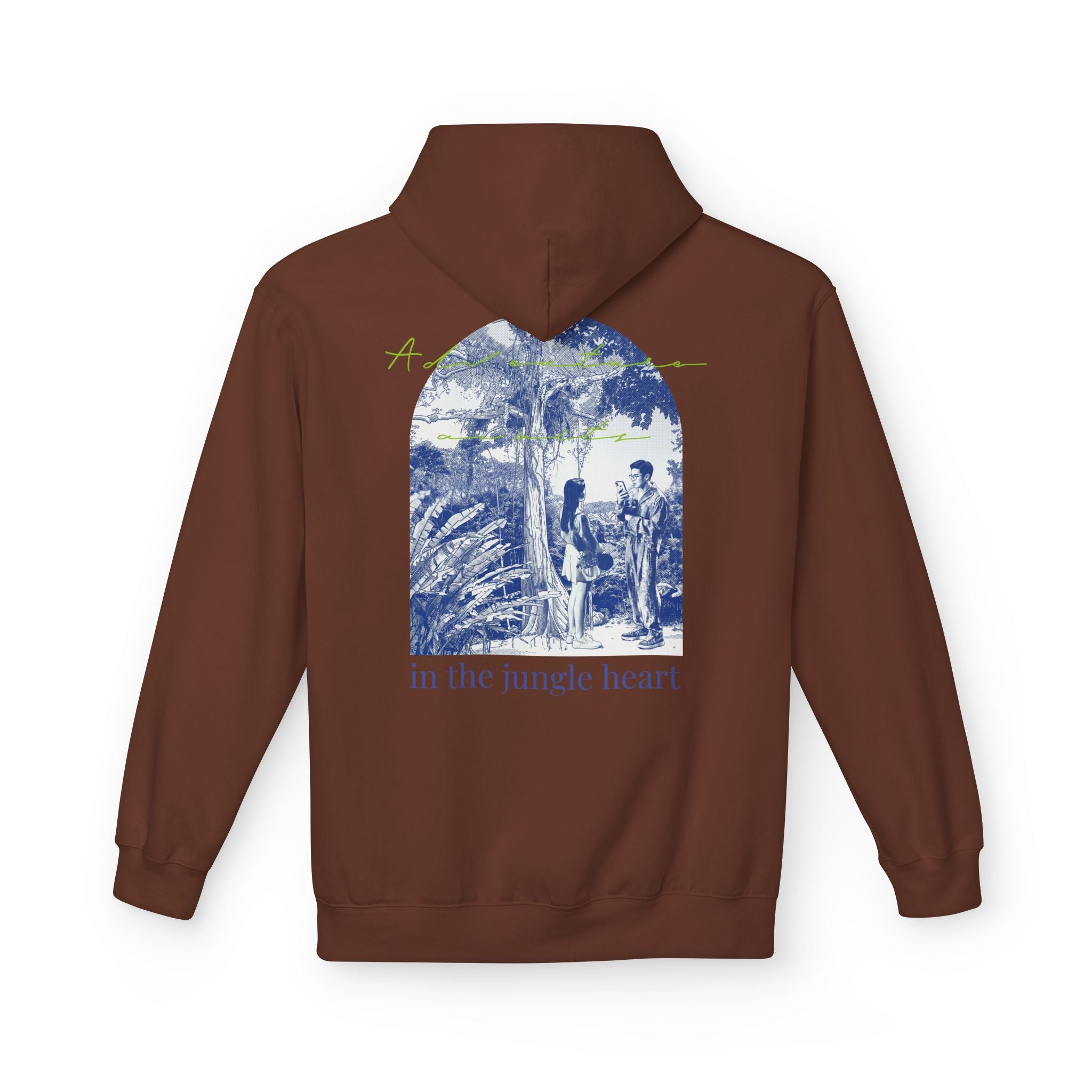 Jungle Adventure Hoodie – Vintage Tropical Travel Graphic Pullover Sweatshirt