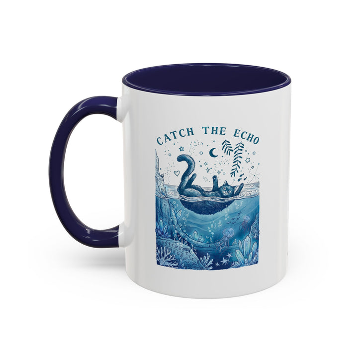 Cat's Ocean Echo Mug - Cute Underwater Cat Lover Coffee Cup