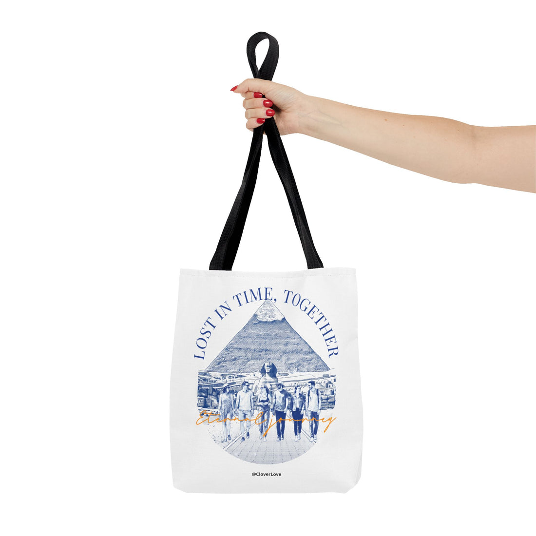 Egypt Pyramid Tote Bag | Vintage Travel Explorer Canvas Bag