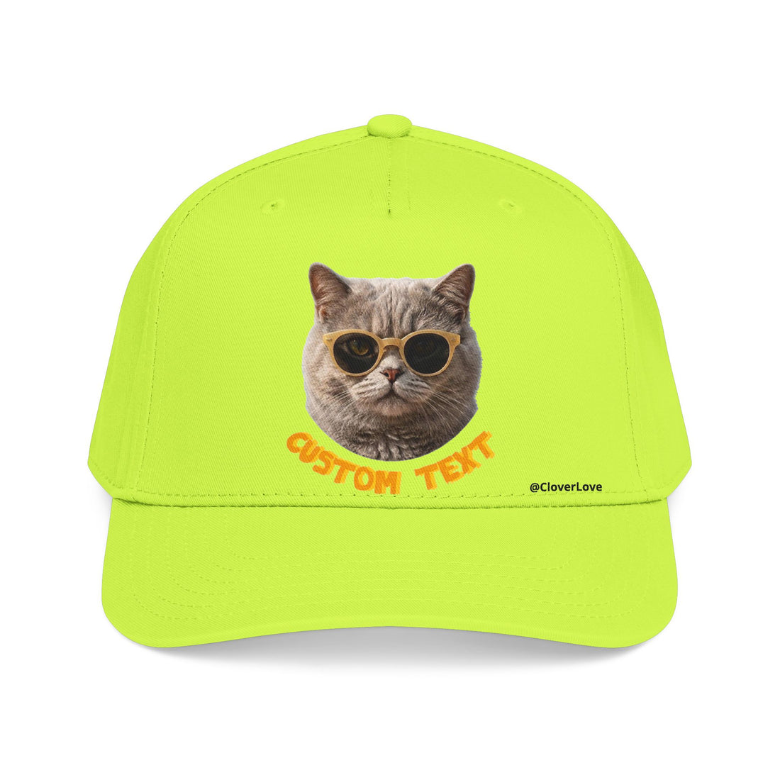 Custom Cat Baseball Cap, Personalized Summer Cat Hat with Sunglasses, Cute Pet Lover Gift