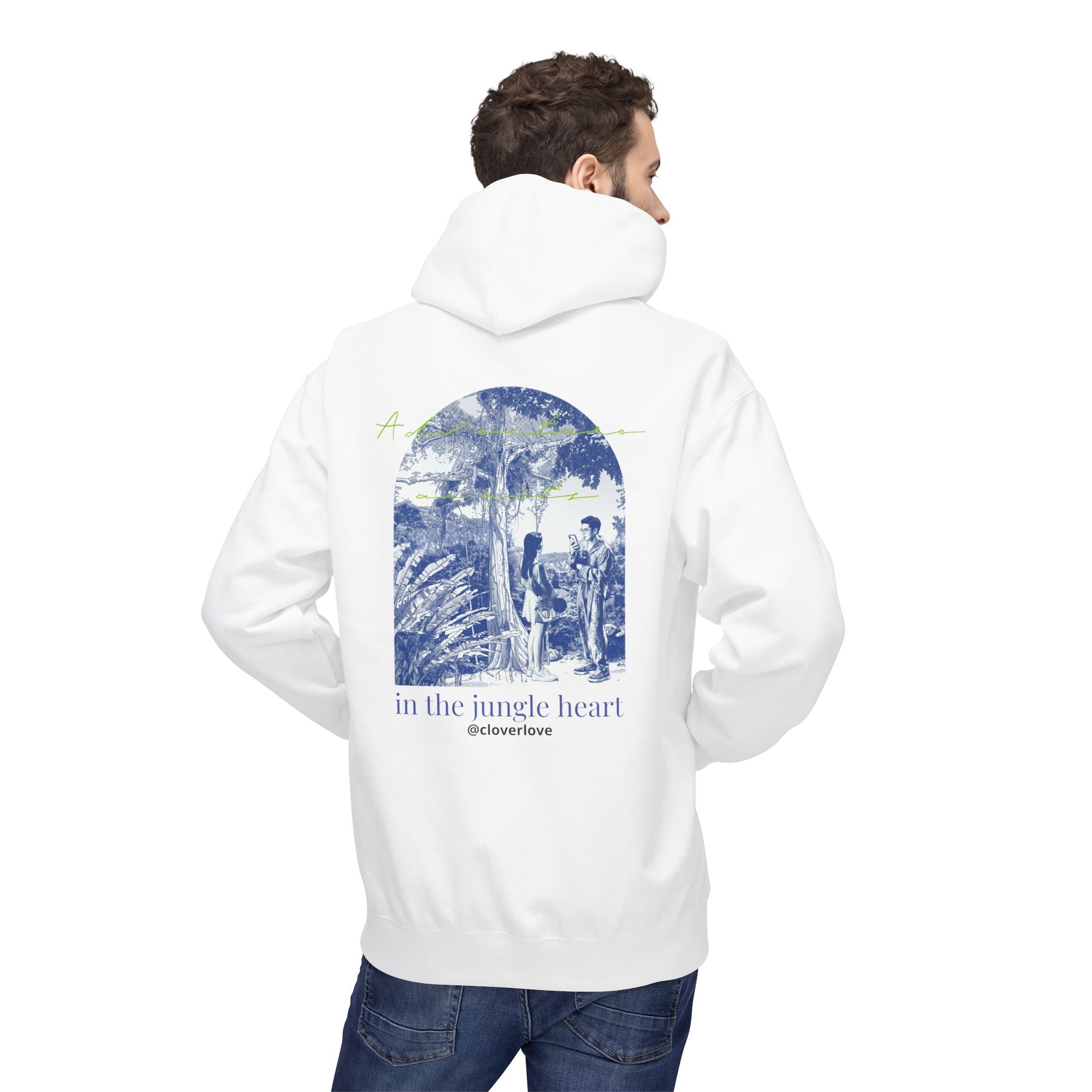 Dschungel-Abenteuer Hoodie – Vintage Tropical Travel Grafik Pullover Sweatshirt