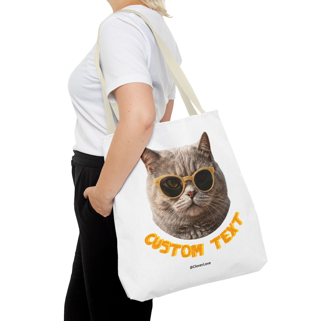 Summer Cat Tote Bag | Funny Cat Lover Beach Canvas Bag