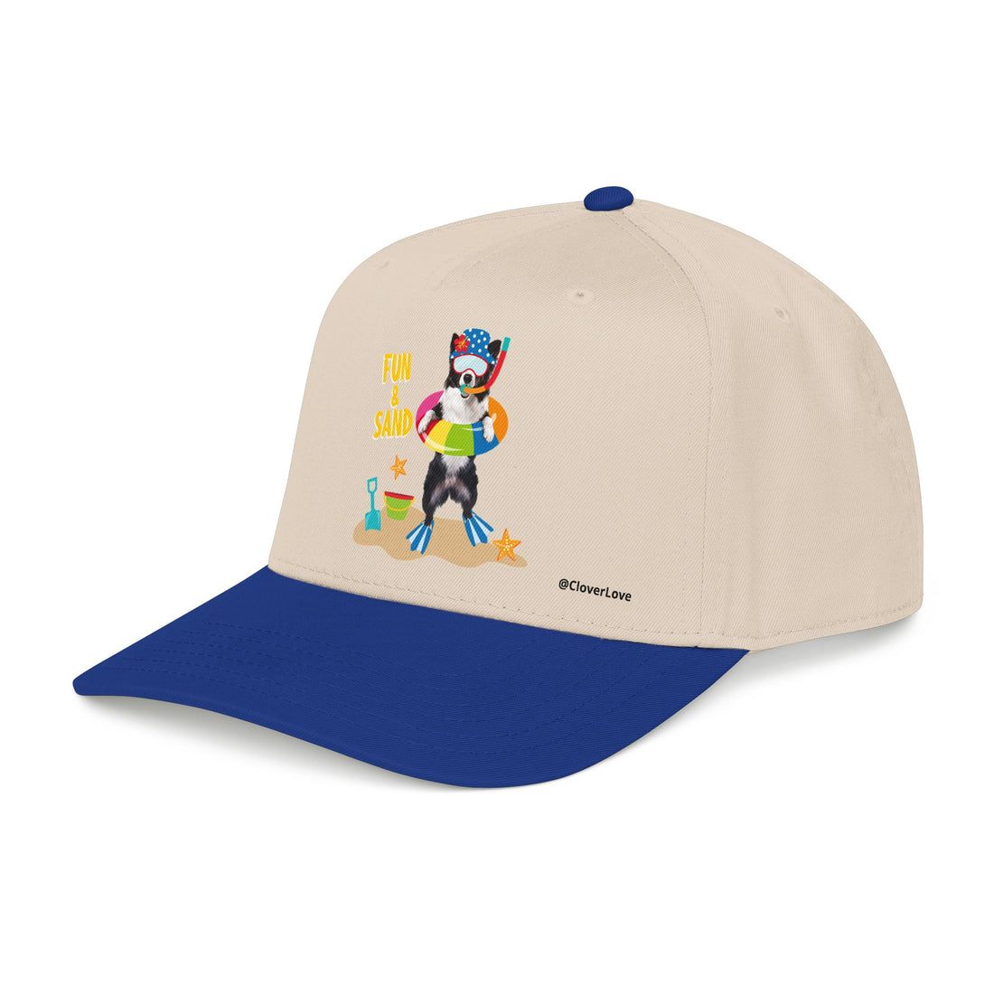 Custom Summer Beach Dog Hat, Fun & Sand Pet Baseball Cap, Personalized Dog Lover Gift