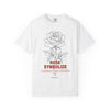 Rose Flower T-Shirt - Romantic Botanical Graphic Shirt for Flower Lovers