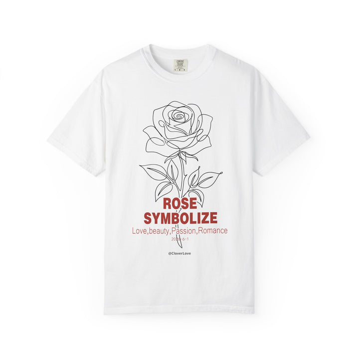 Rose Flower T-Shirt - Romantic Botanical Graphic Shirt for Flower Lovers