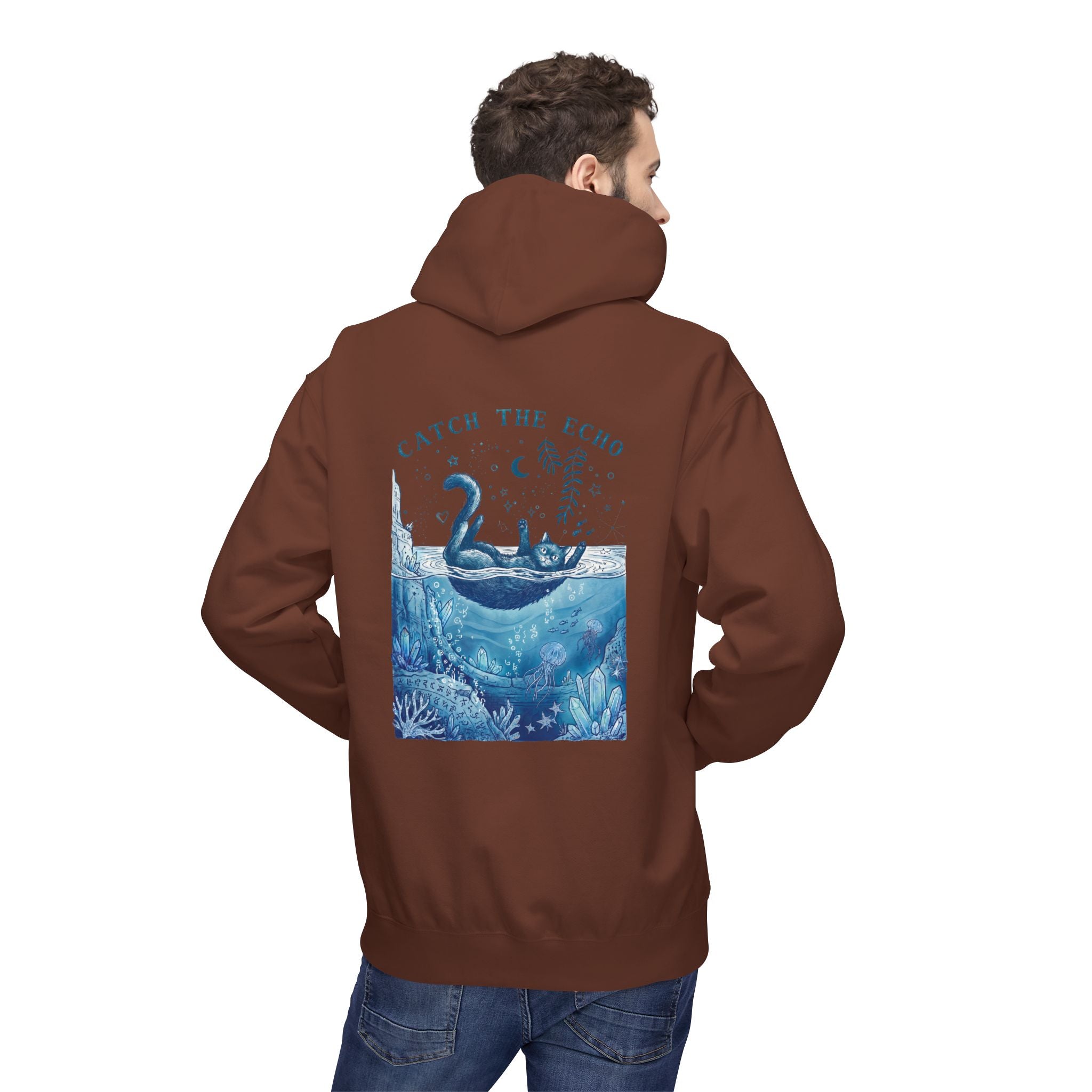 Cat Ocean Adventure Hoodie | Vintage Underwater Graphic Sweatshirt