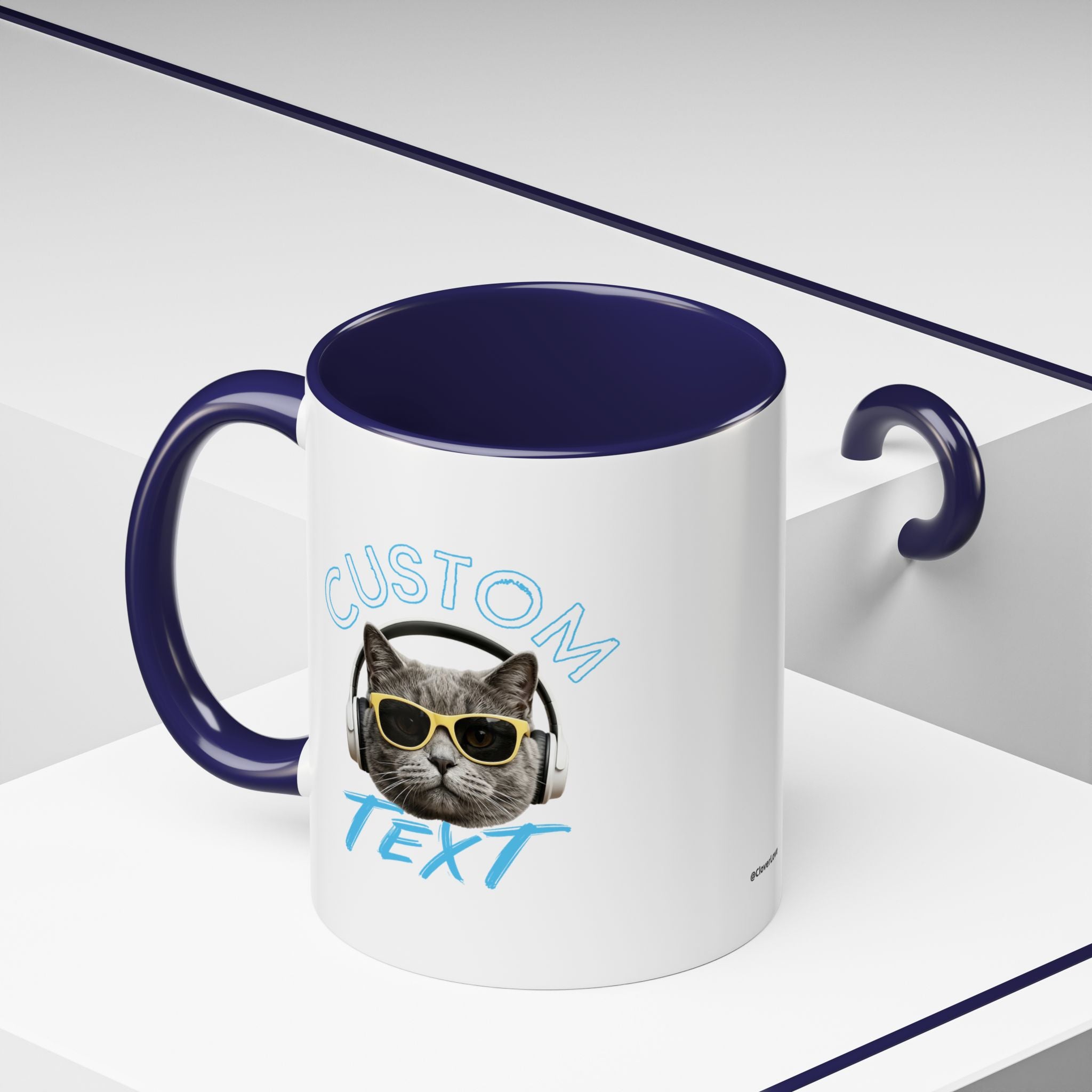 Chill Cat Sommerbecher | Personalisierte Katzenfoto-Kaffeetasse mit individuellem Text