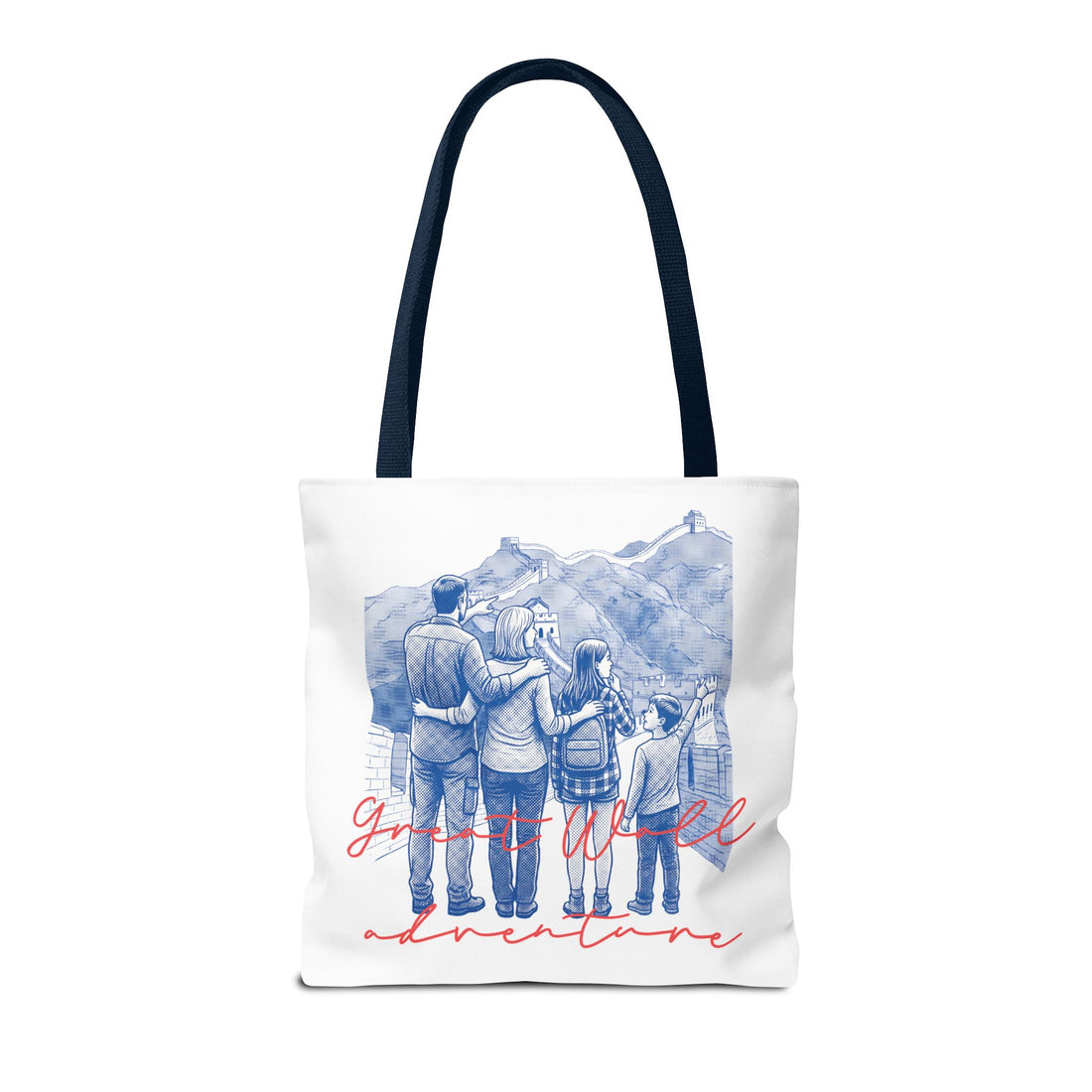 Great Wall of China Tote Bag, Family Travel Souvenir Bag, Landmark Canvas Tote