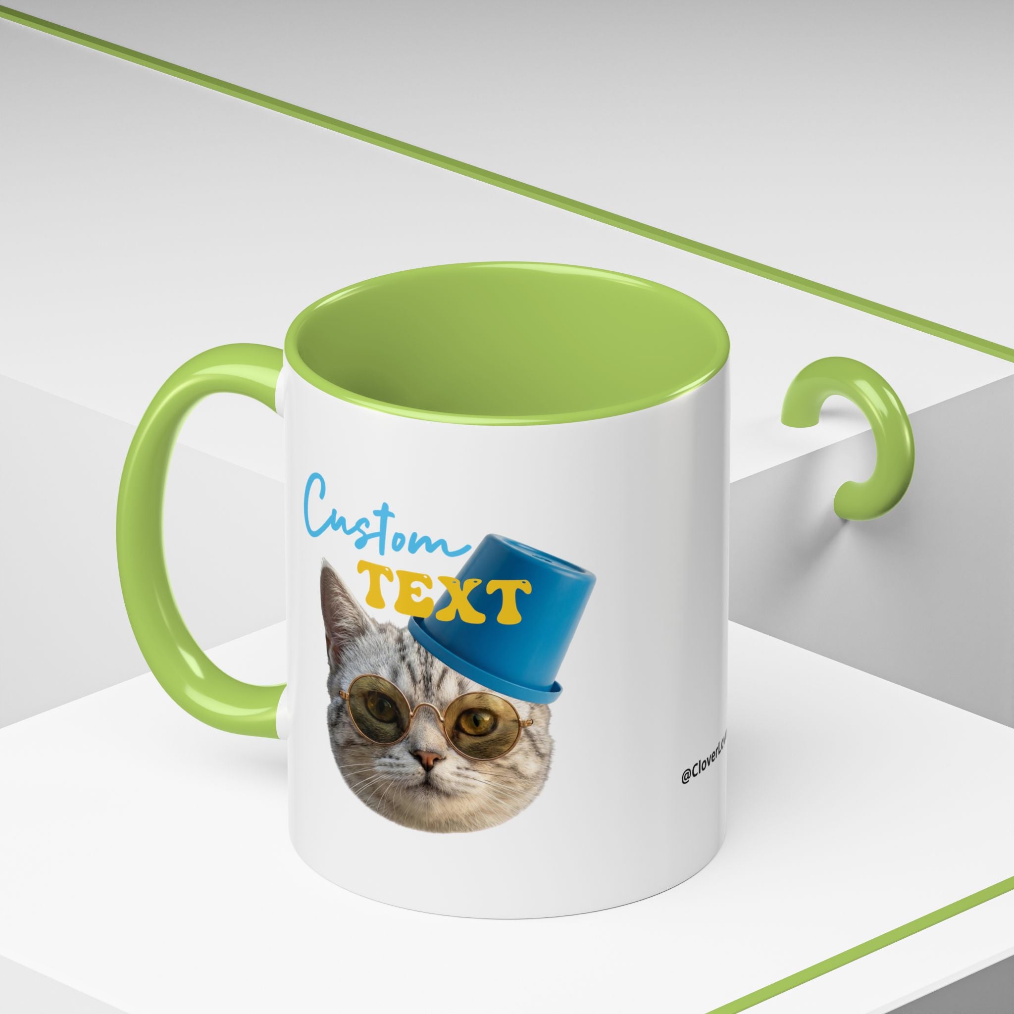 Funny Summer Cat Mug | Personalized Beach Cat Coffee Cup With Custom Text