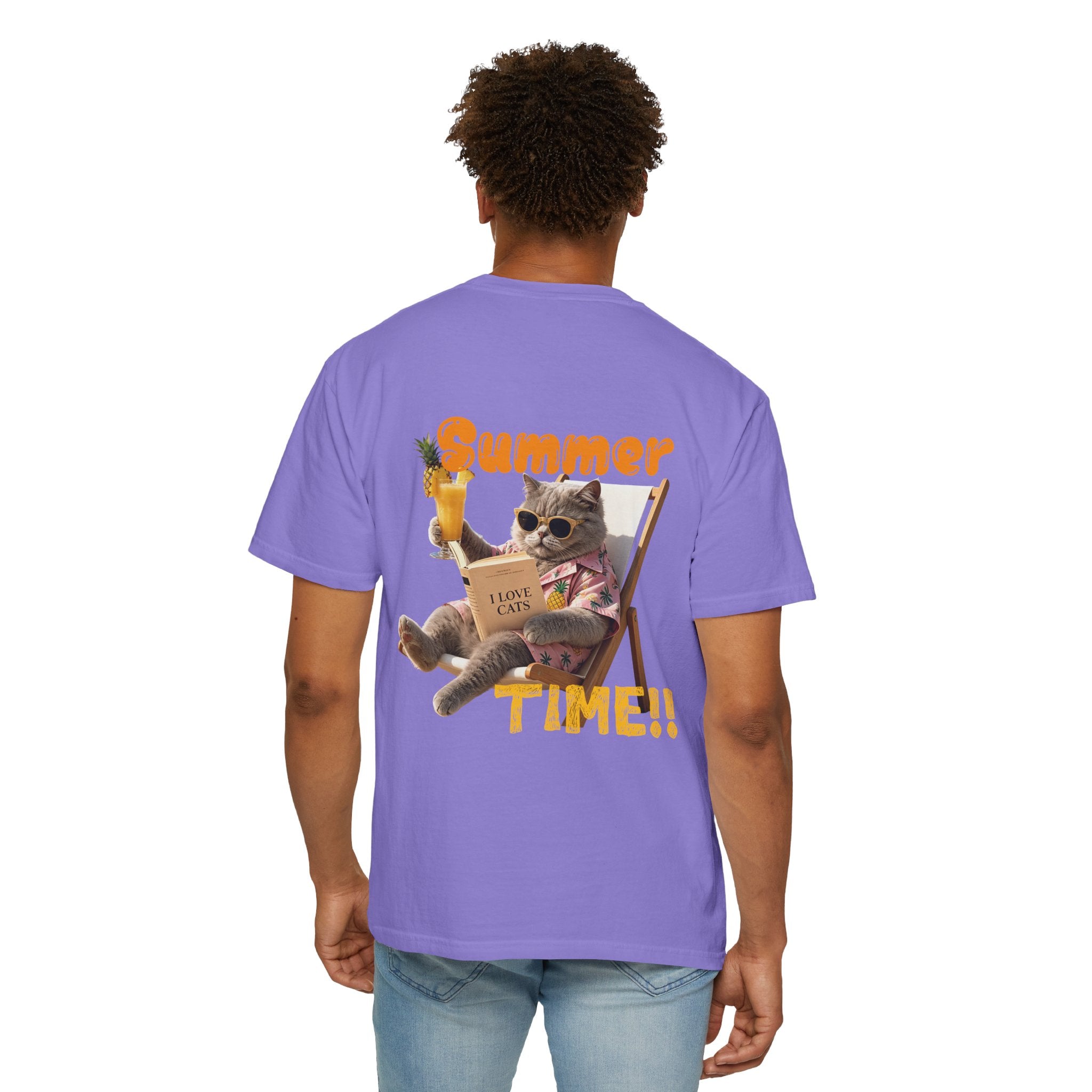 Custom Cat Summer T-Shirt - Funny Vacation Cat Tee, Pet Lover Gift