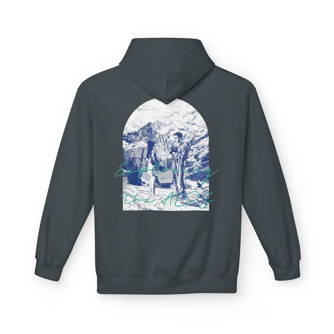 Mountain Travel Hoodie | Adventure Landscape Graphic Pullover