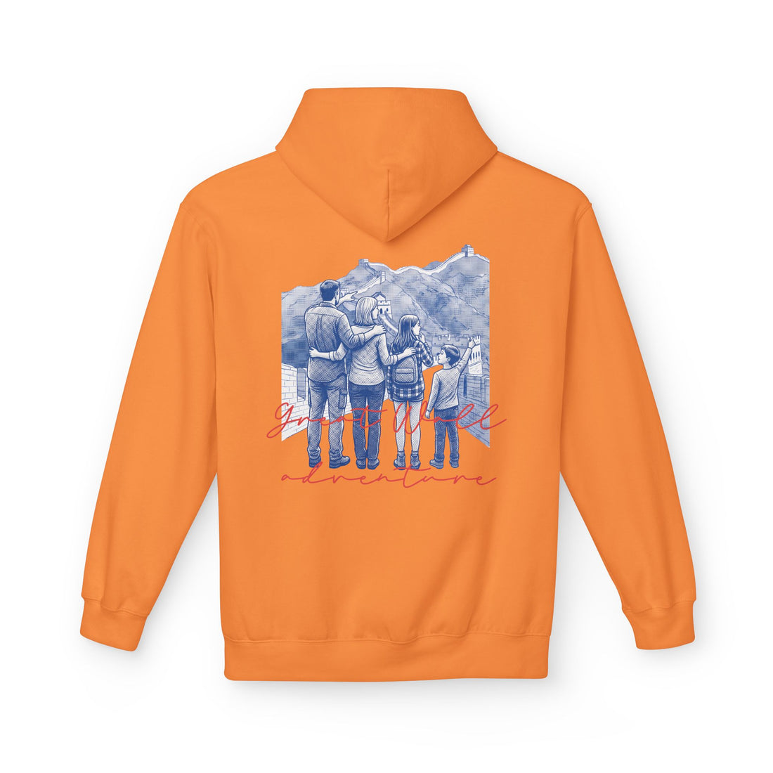 Great Wall Family Adventure Hoodie – Vintage Travel Landmark Graphic Pullover Sweatshirt