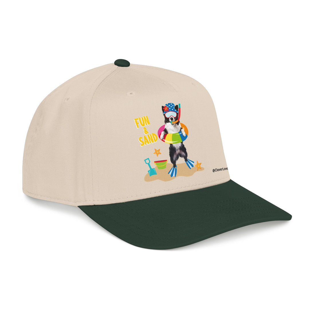 Custom Summer Beach Dog Hat, Fun & Sand Pet Baseball Cap, Personalized Dog Lover Gift