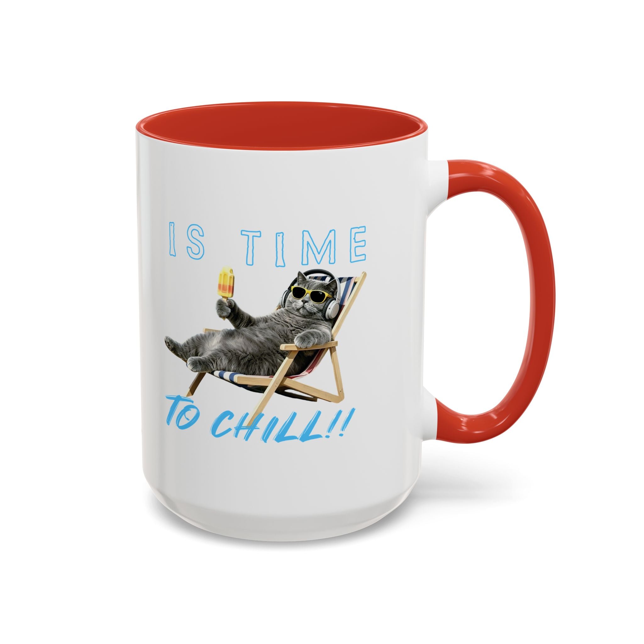 Chill Cat Sommerbecher | Personalisierte Katzenfoto-Kaffeetasse mit individuellem Text