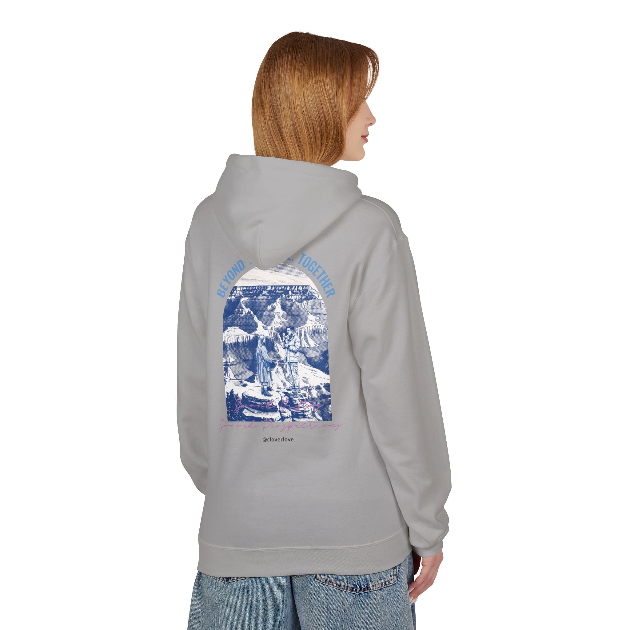 Beyond The Horizon Personalisierter Reise-Hoodie, Landschaftswahrzeichen Paar Geschenk