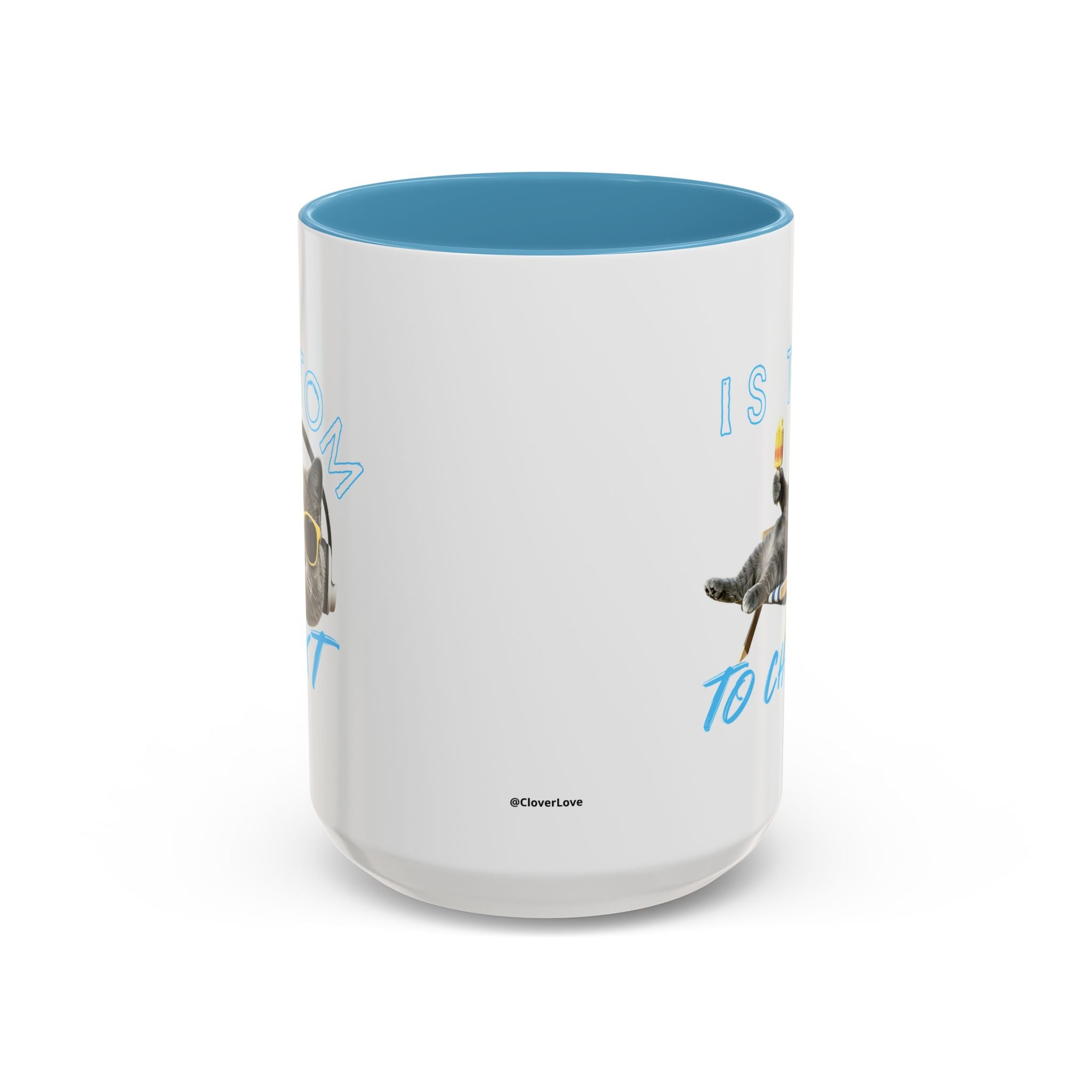 Chill Cat Sommerbecher | Personalisierte Katzenfoto-Kaffeetasse mit individuellem Text